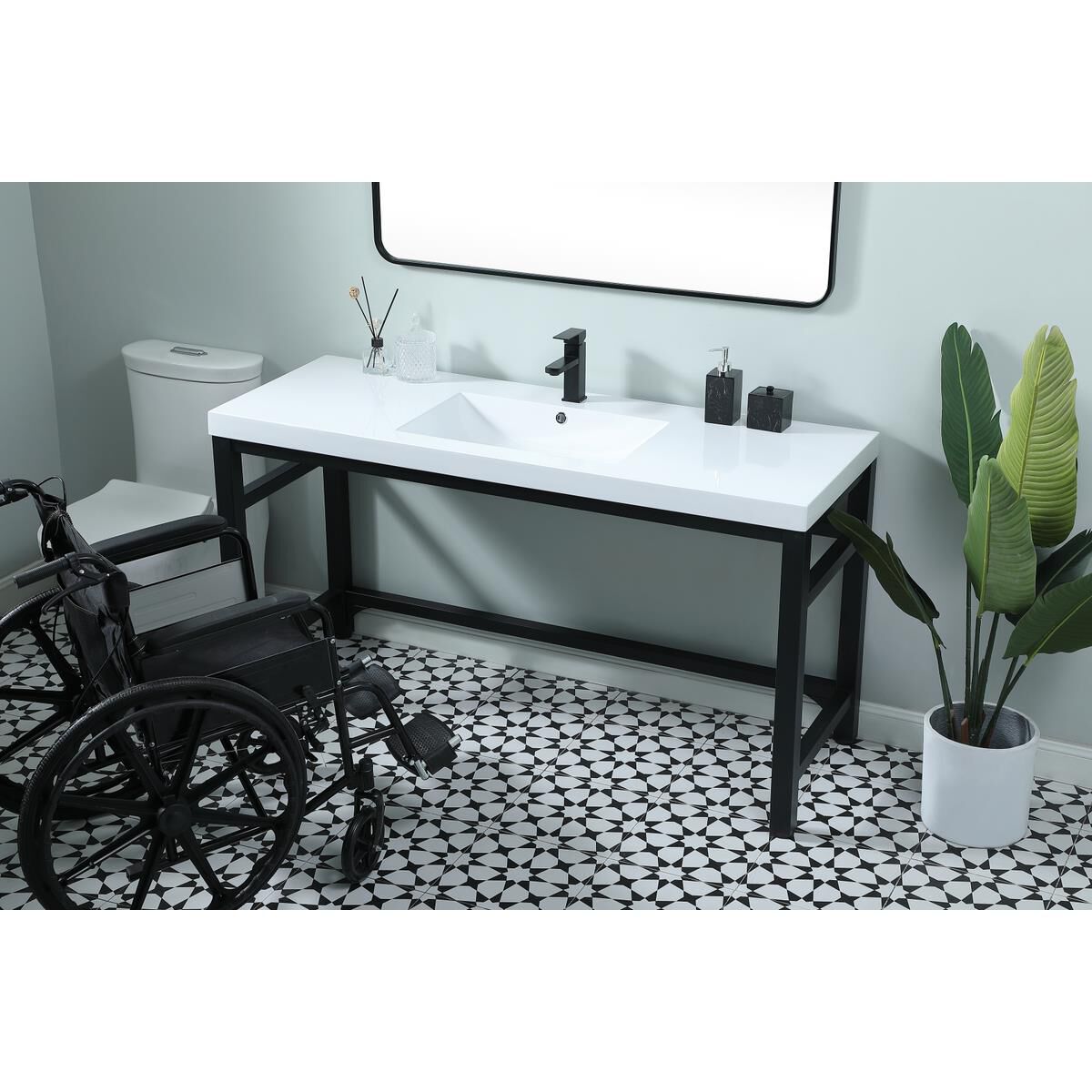 Raya 60 Inch Bath Vanity by Elegant Decor