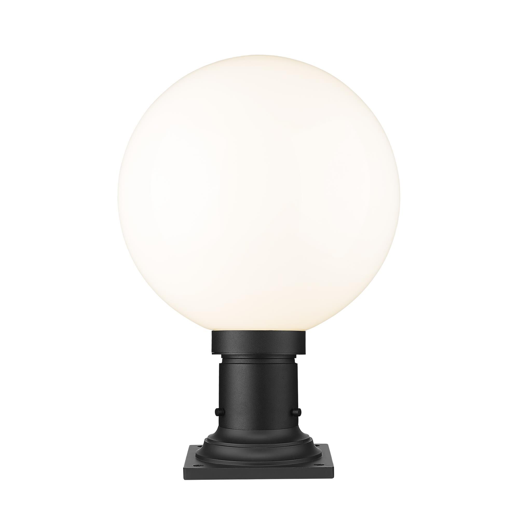 Shown in Black finish and Opal glass