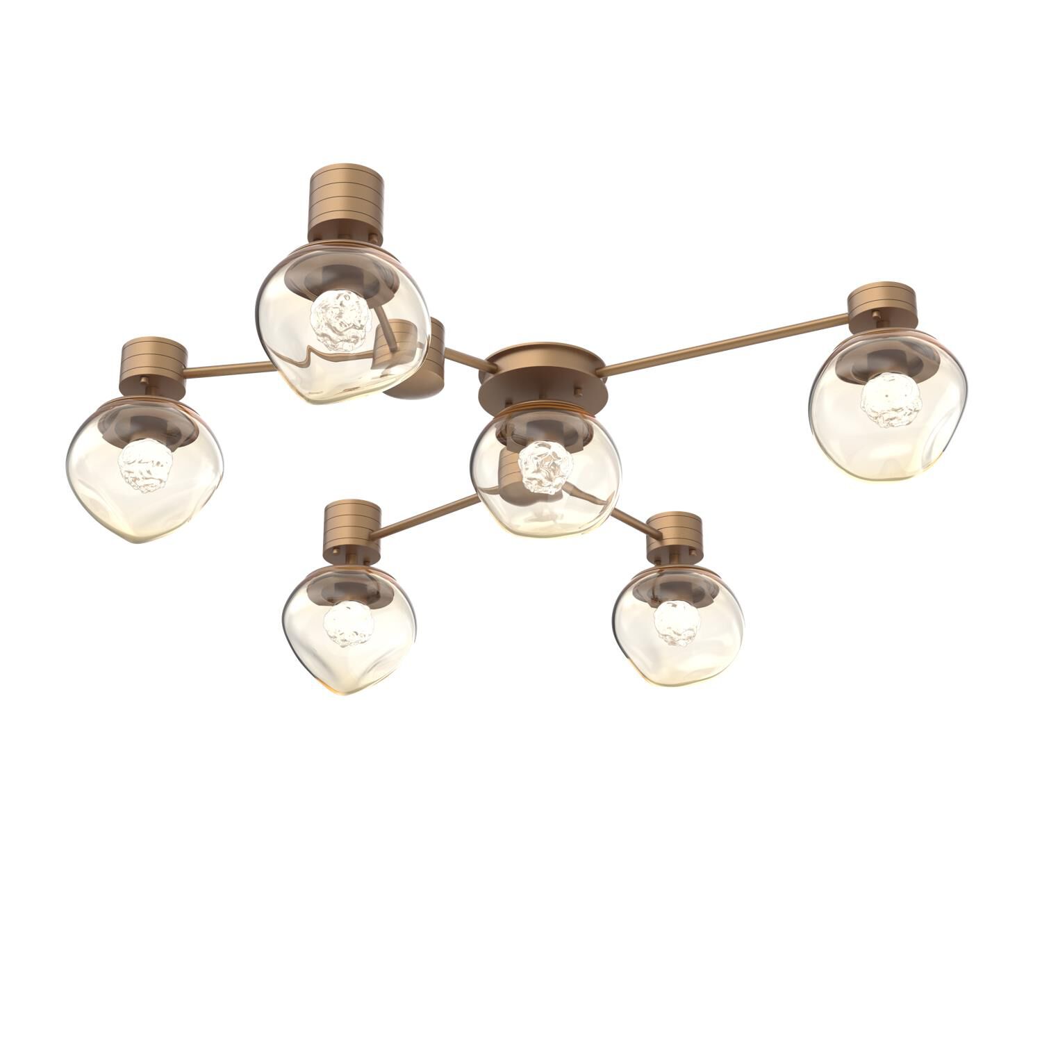 Levi Wilson Luna 37 Inch Semi Flush Mount by Hammerton Studio