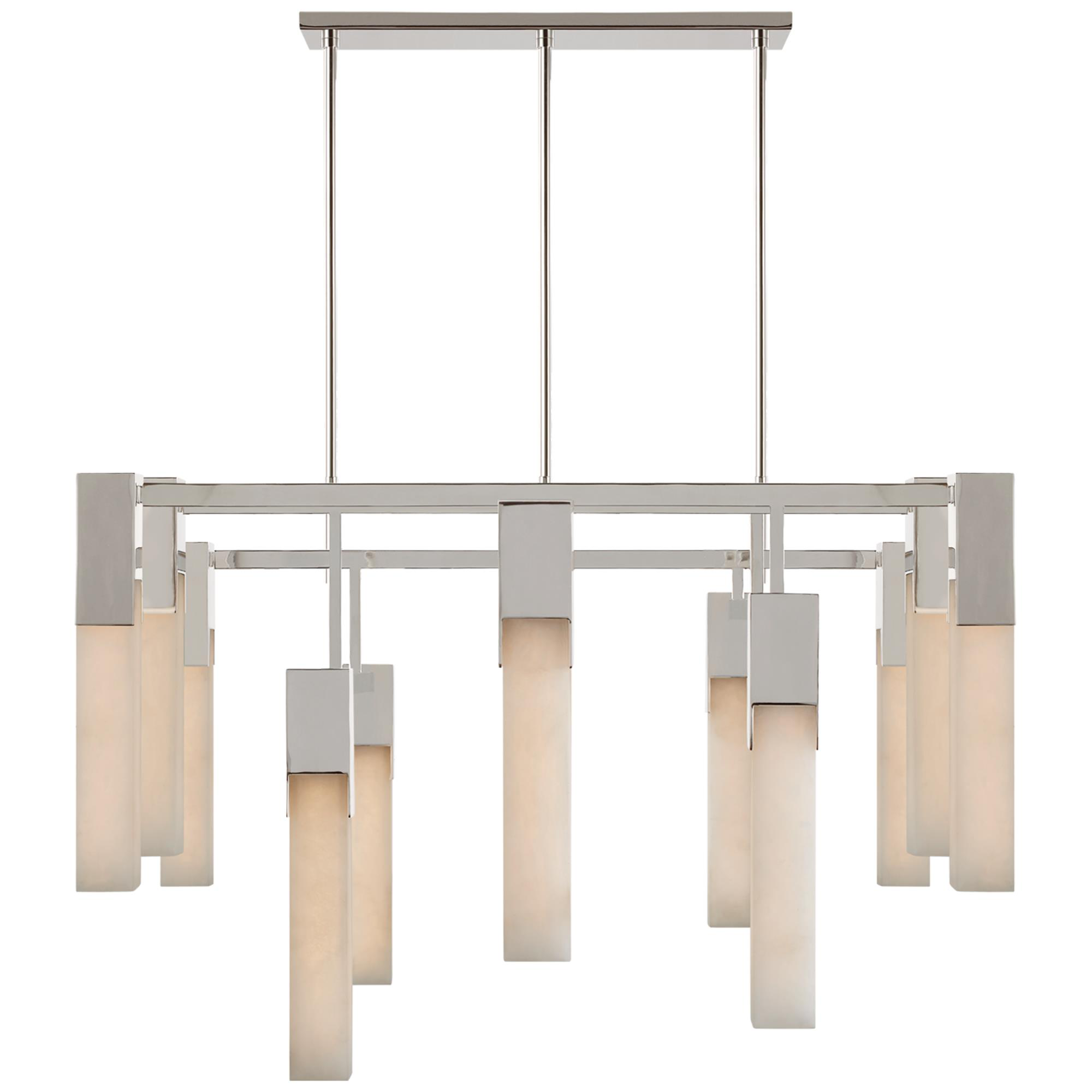 Shown in Polished Nickel finish and Alabaster glass