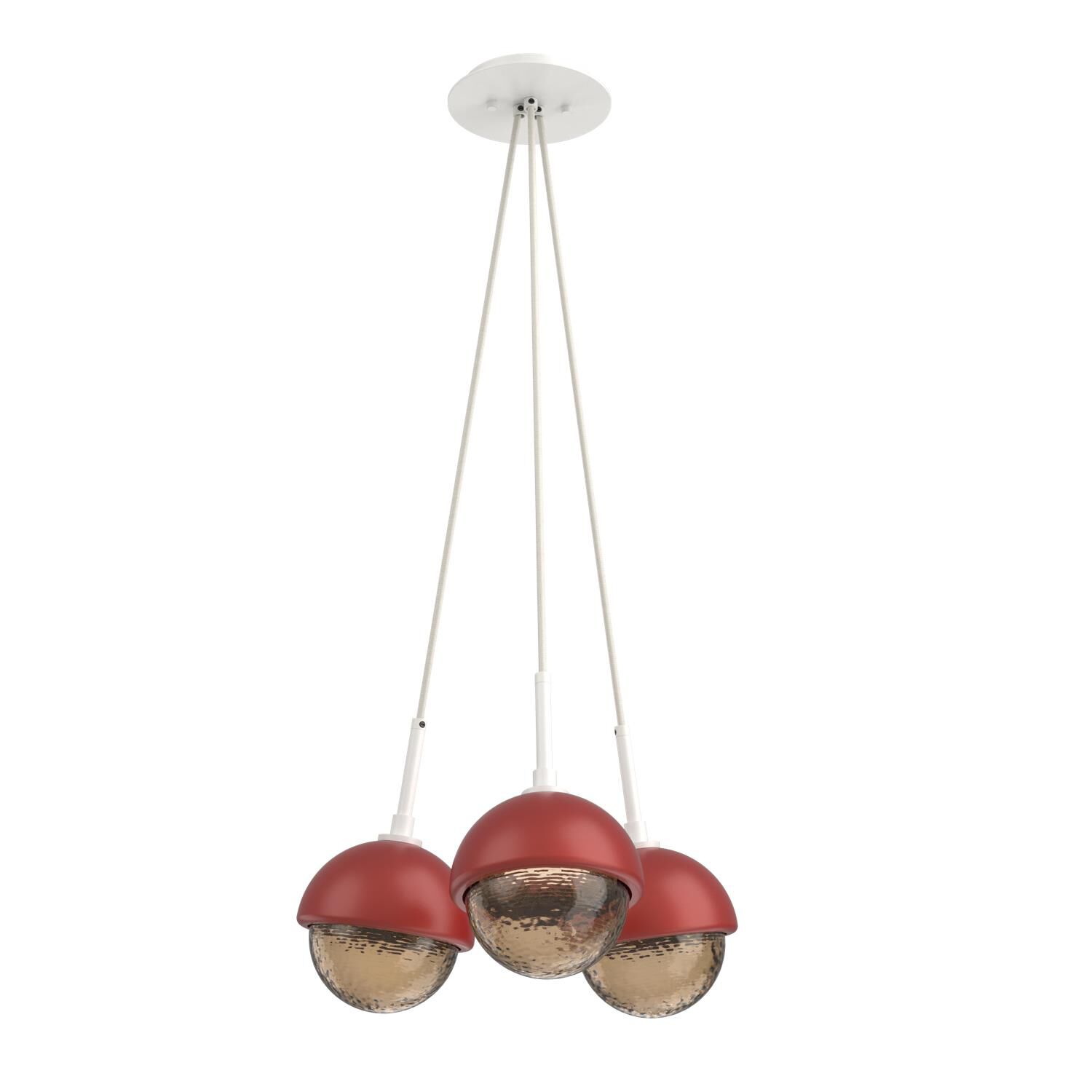 Shown in Salt White finish and Bronze glass and Cinnamon Red accent