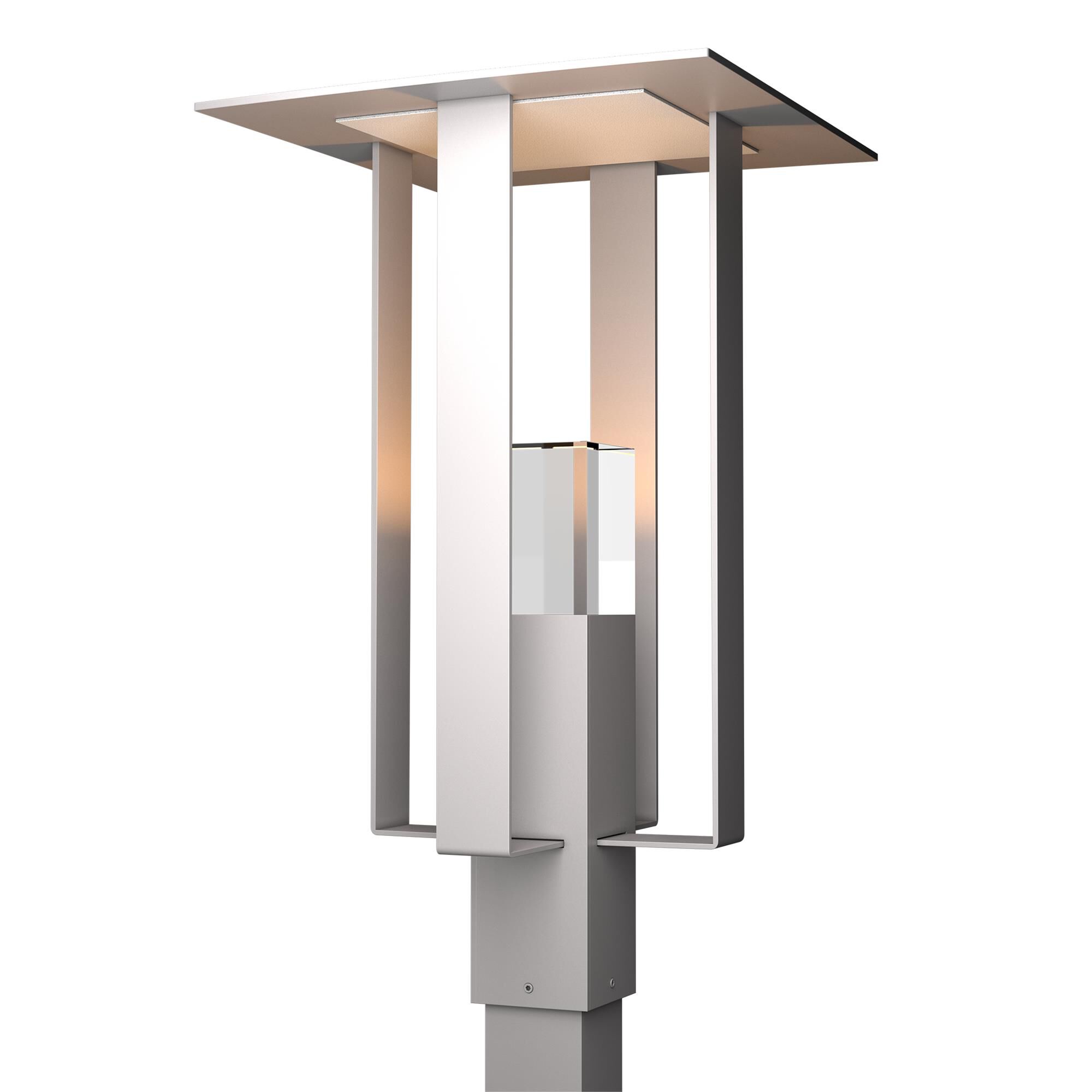 Shown in Coastal Burnished Steel finish and Clear glass and Outdoor Silver accent