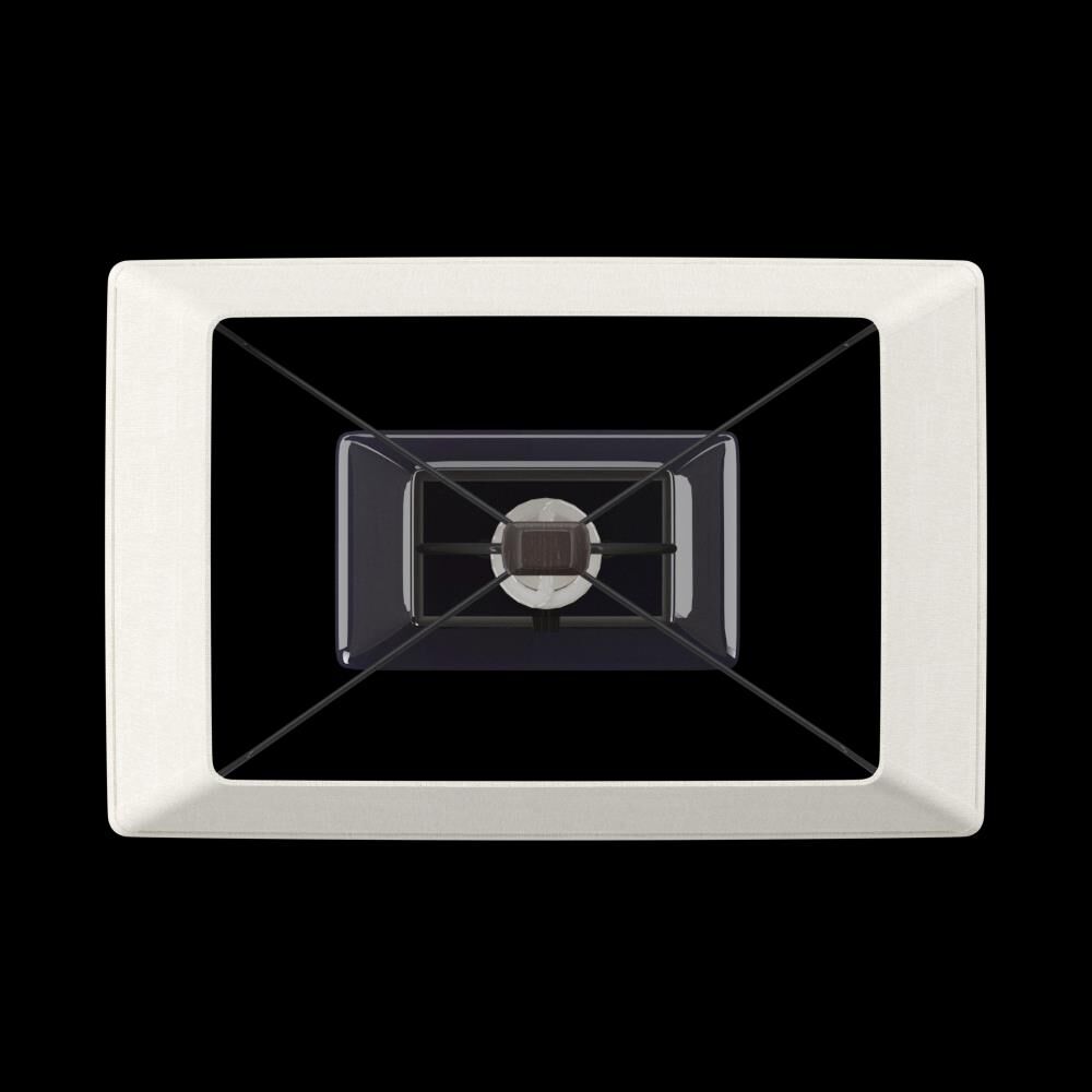 Shown in Brown And Turquoise finish and Cream Softback Fabric shade