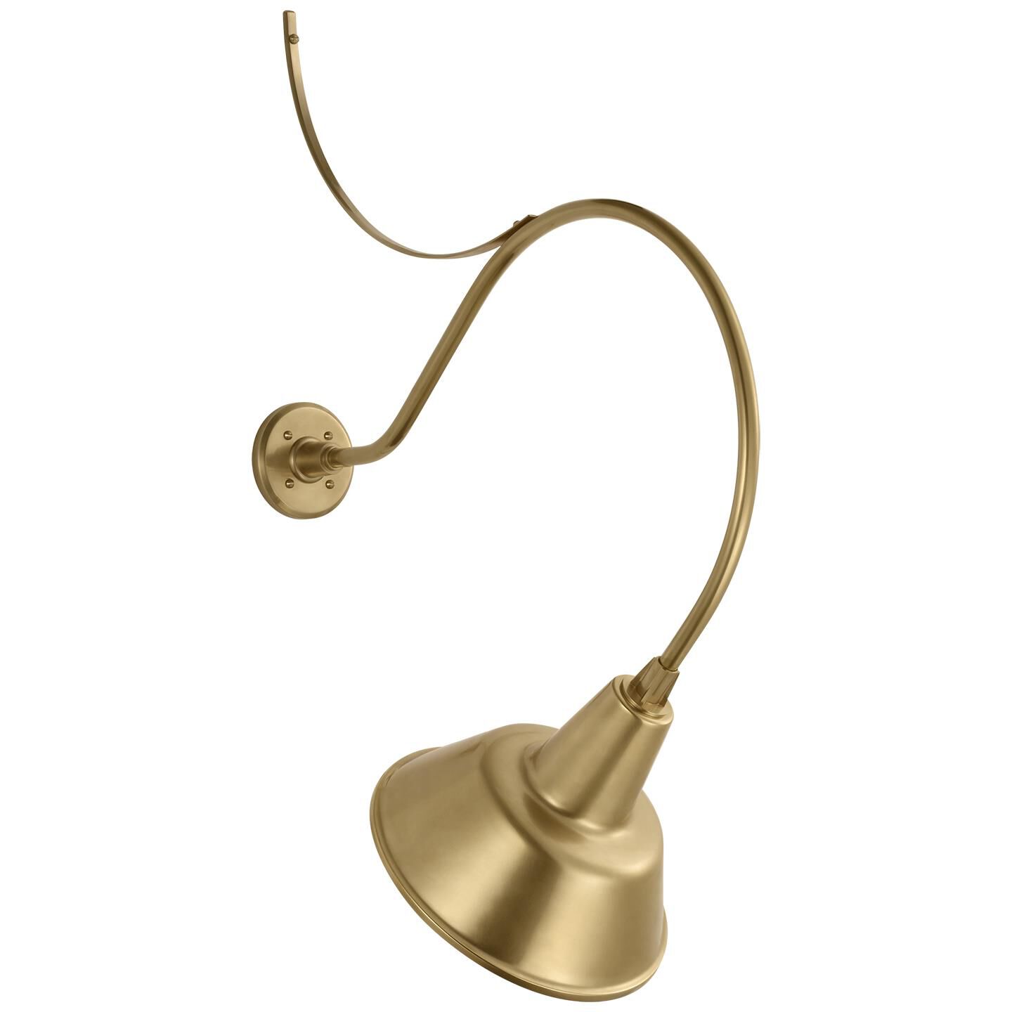 Shown in Hand-Rubbed Antique Brass finish and Gold shade