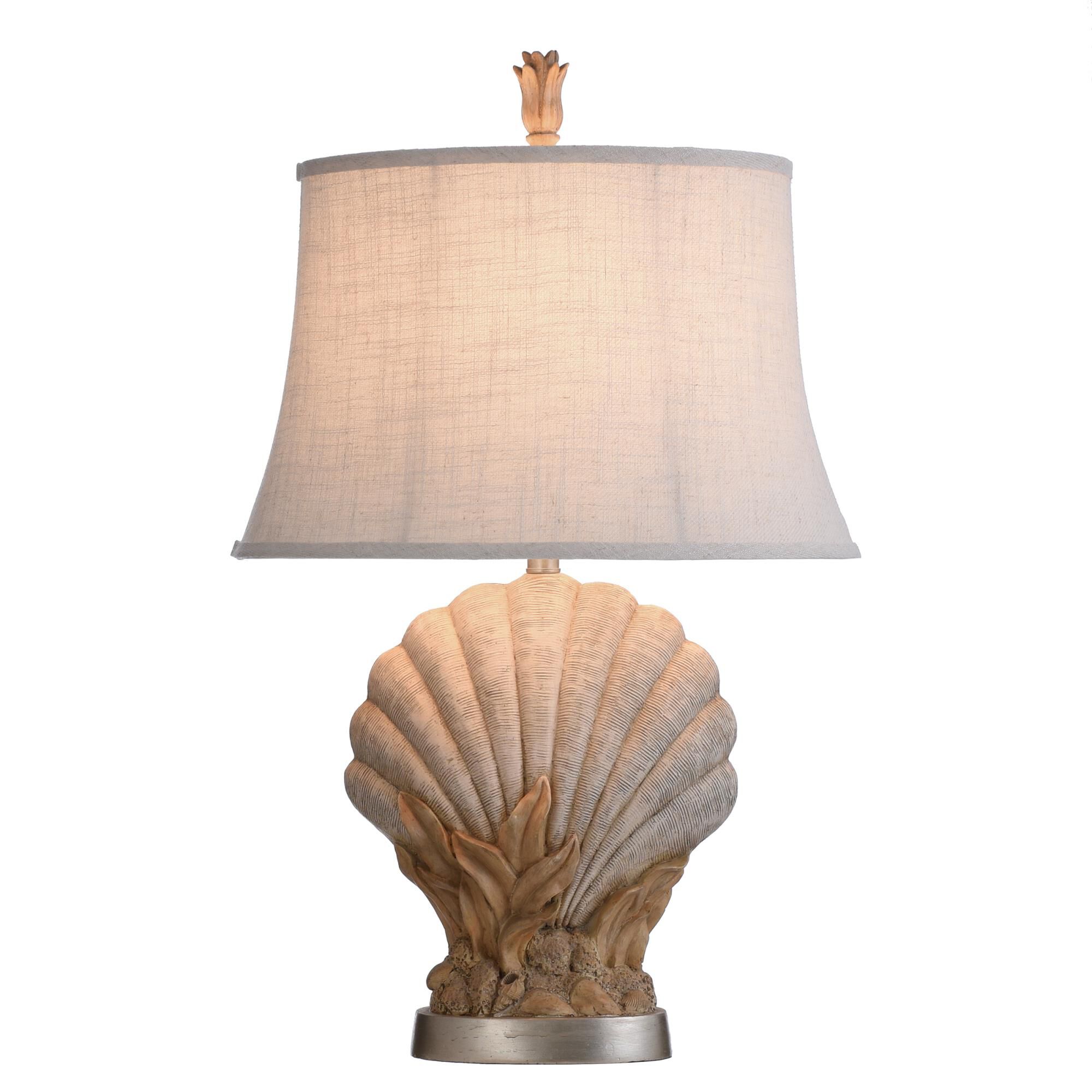Shown in Sandstone finish and White Softback Fabric shade