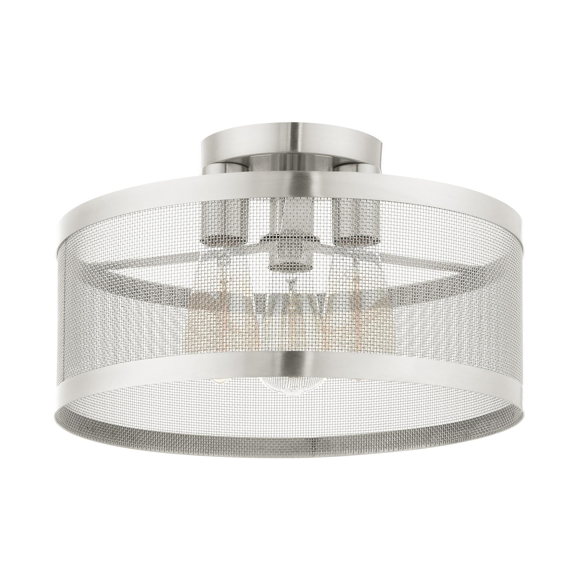 Industro 3 Light Semi Flush Mount by Livex Lighting