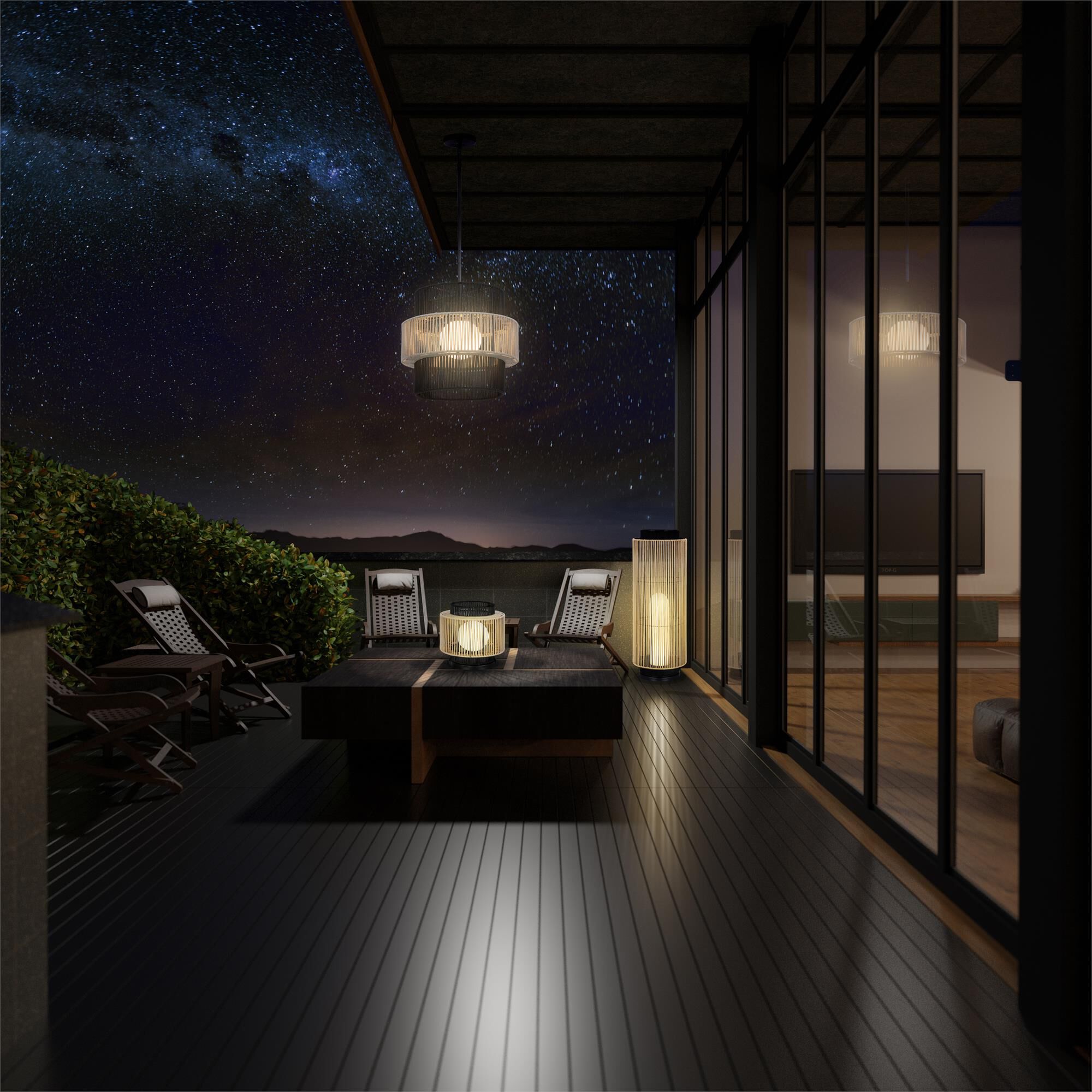 Aden 46 Inch Outdoor Floor Lamp,