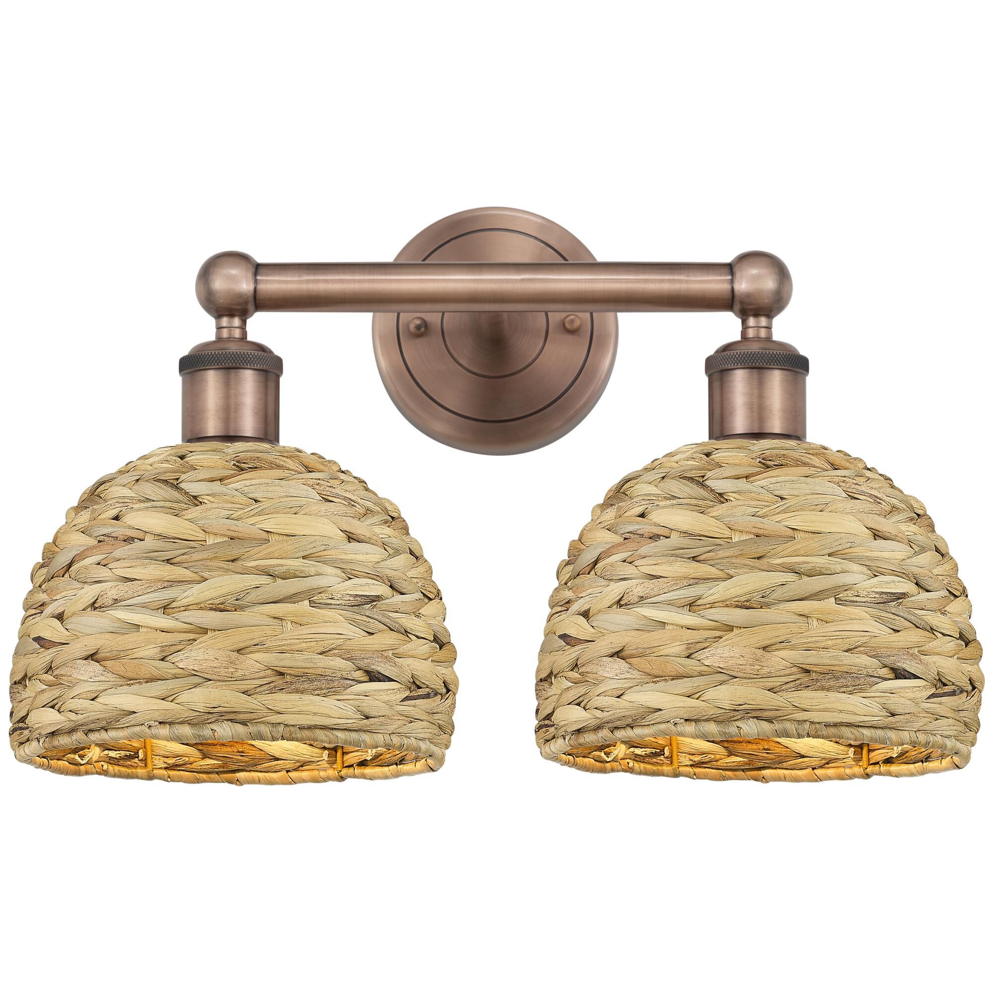 Bruno Marashlian Woven Rattan 17 Inch Bath Vanity Light by Innovations Lighting