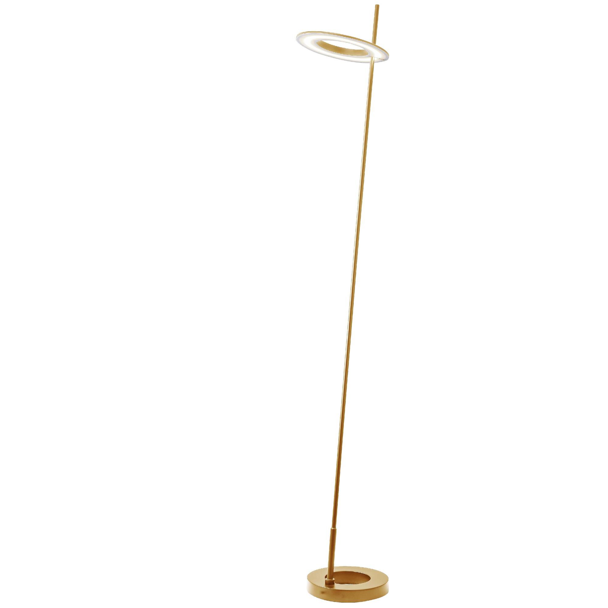 Shown in Aged Brass finish and White shade