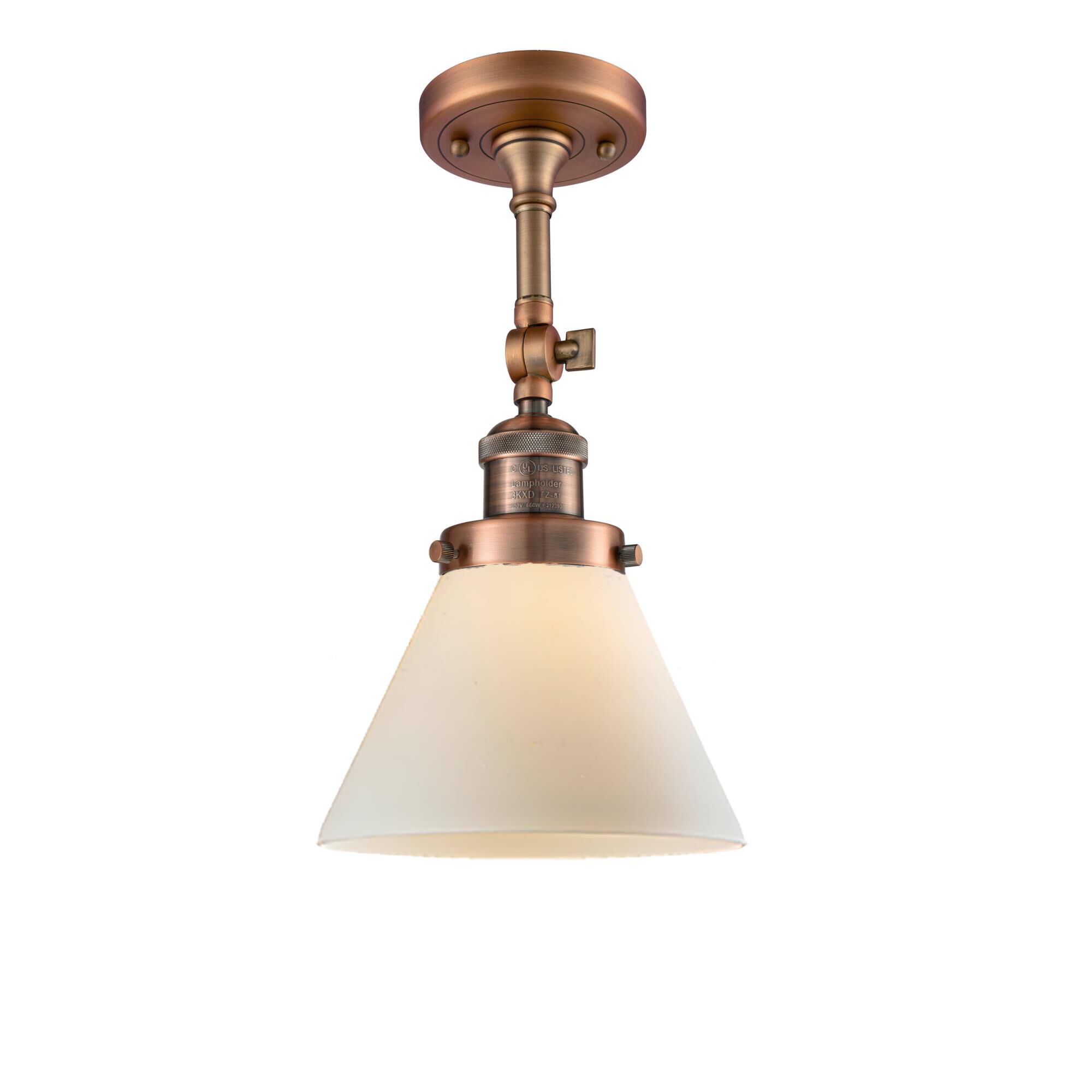 Bruno Marashlian Large Cone 7 Inch 1 Light Semi Flush Mount by Innovations Lighting