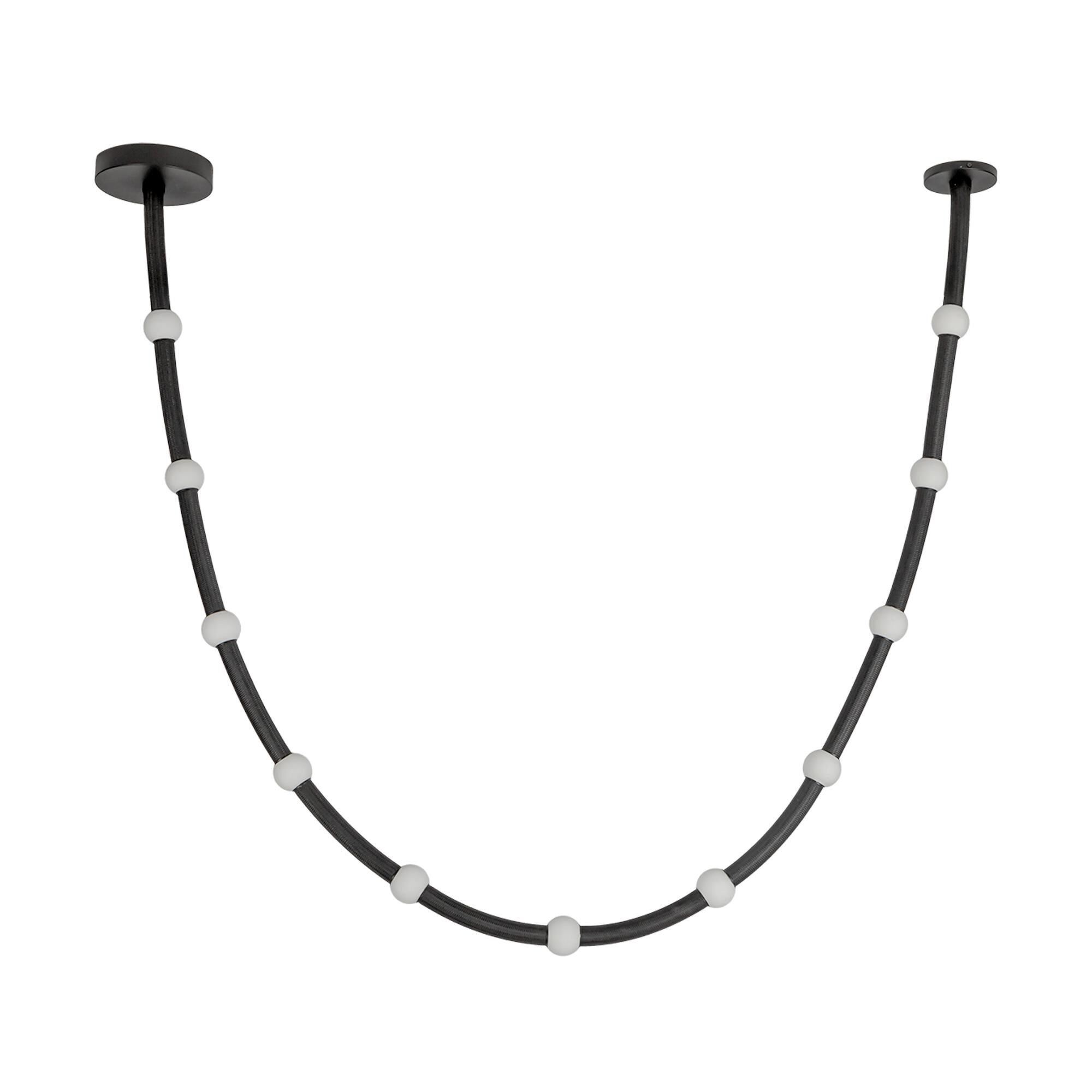 Shown in Black finish and Opal glass