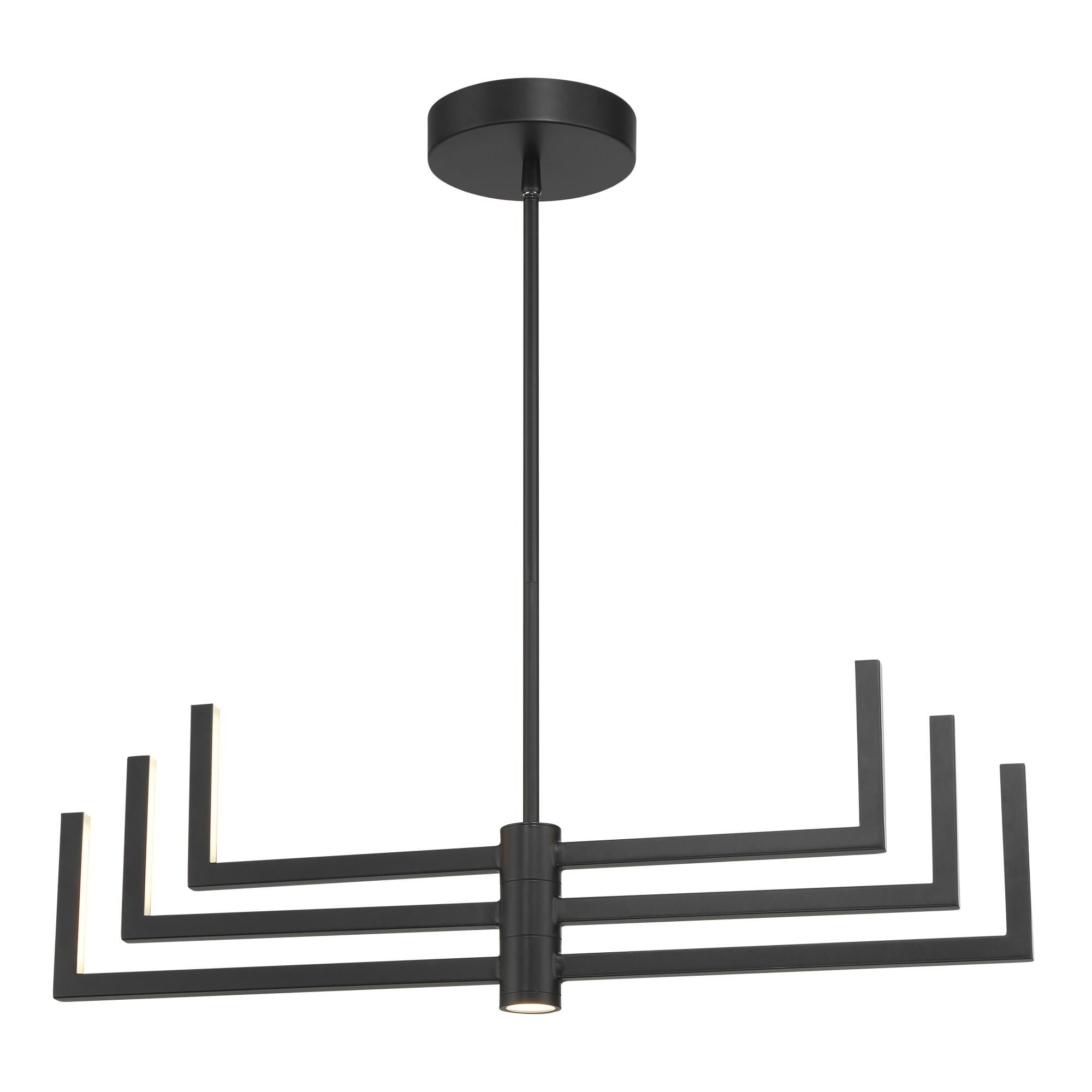 Articular 28 Inch 6 Light Chandelier by Kovacs