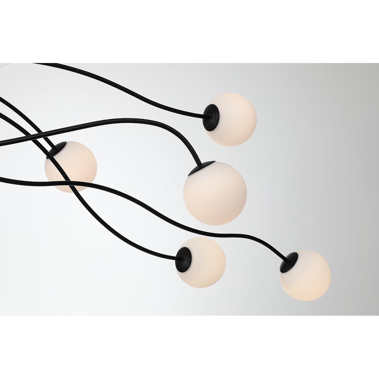 Shown in Matte Black finish and Opal Etched glass