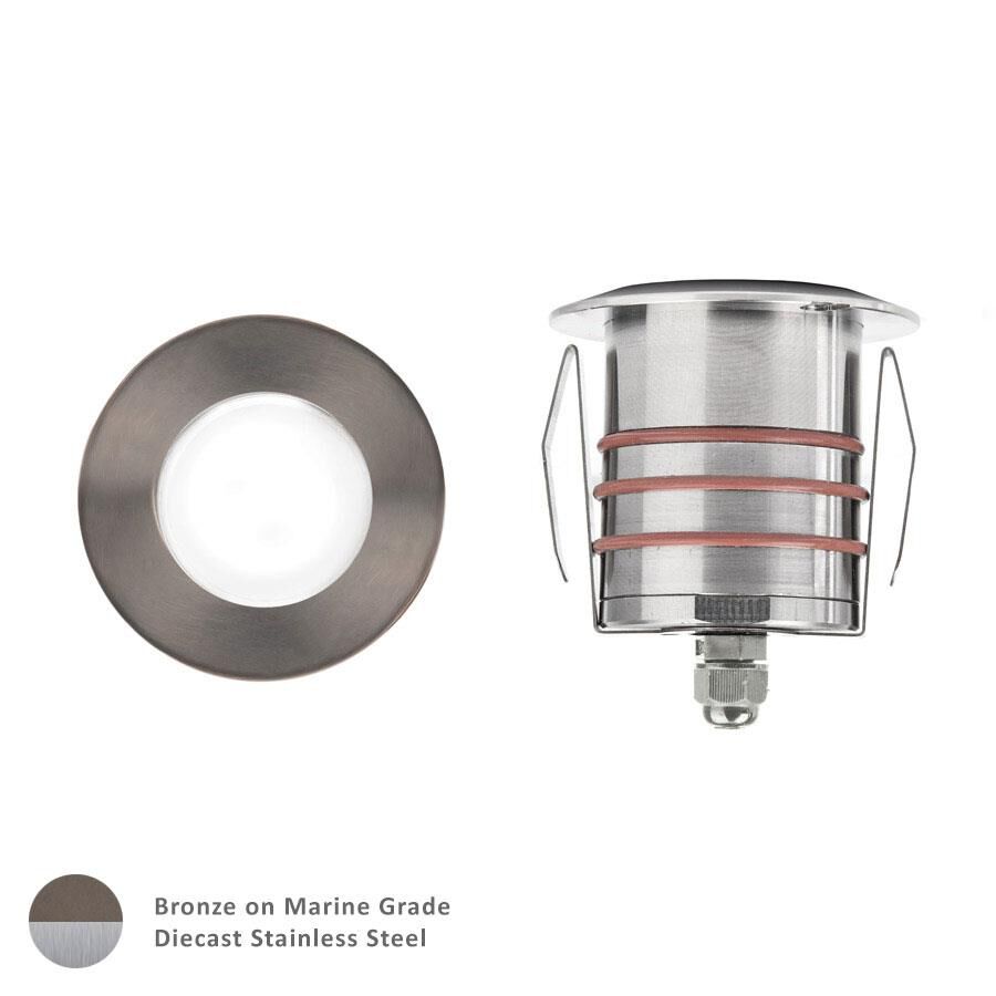 Shown in Bronzed Stainless Steel finish and Clear glass