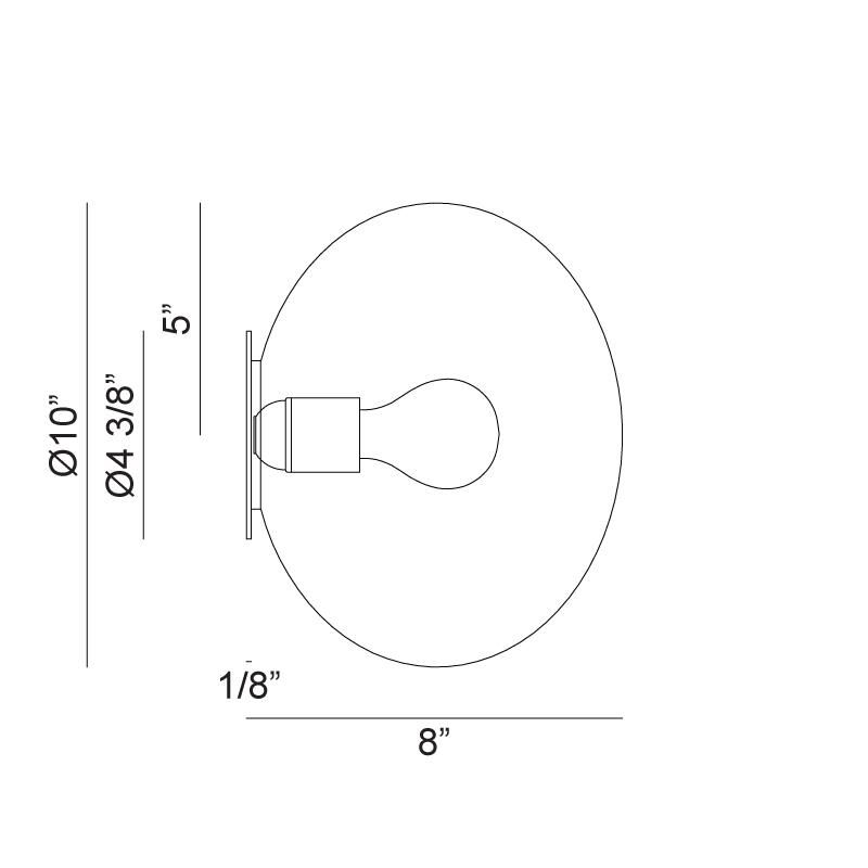 Shown in Chrome finish and Opal glass