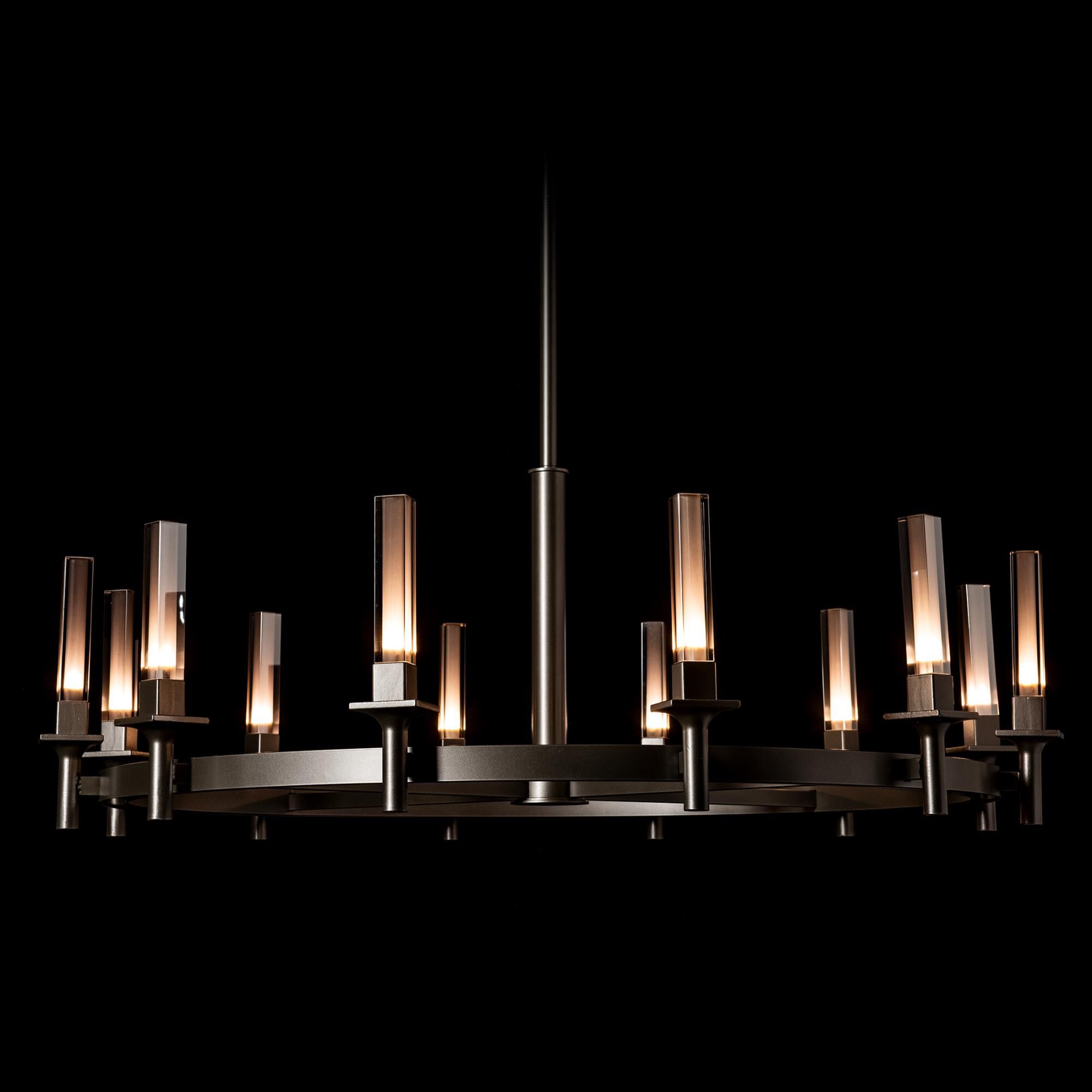 Shown in Dark Smoke finish and Frosted glass