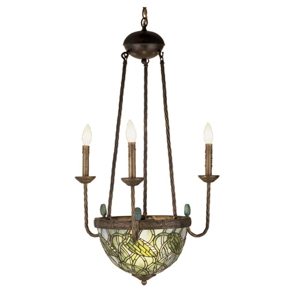 Shown in Mahogany Bronze finish and Nile Green-Oasis Blue glass