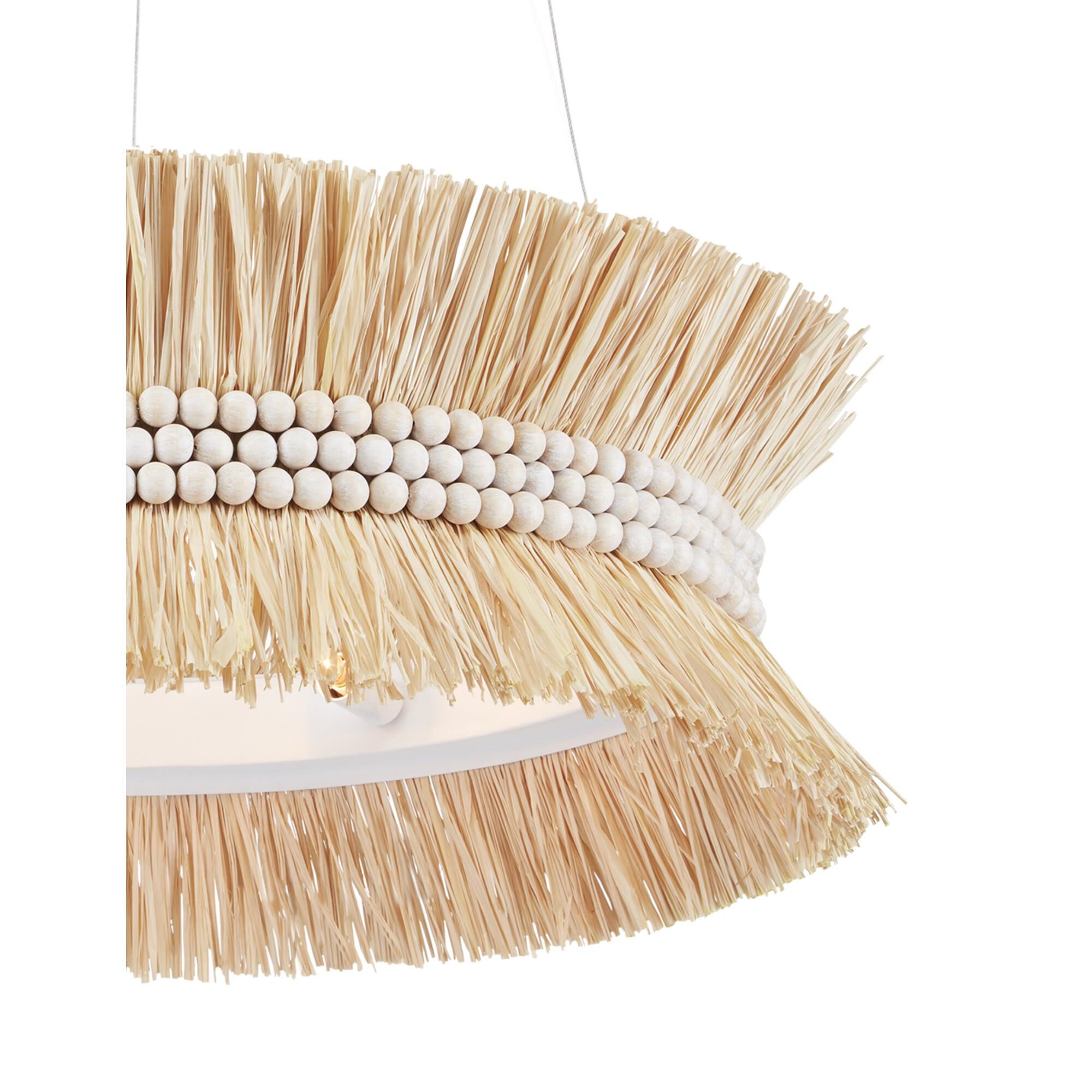 Shown in Natural Raffia and Sugar White finish