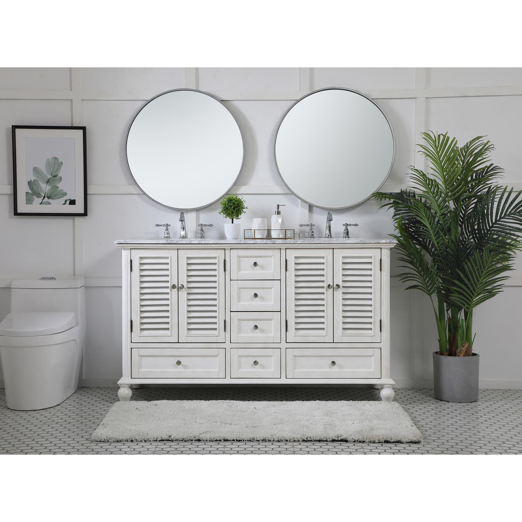 Shown in Antique White finish