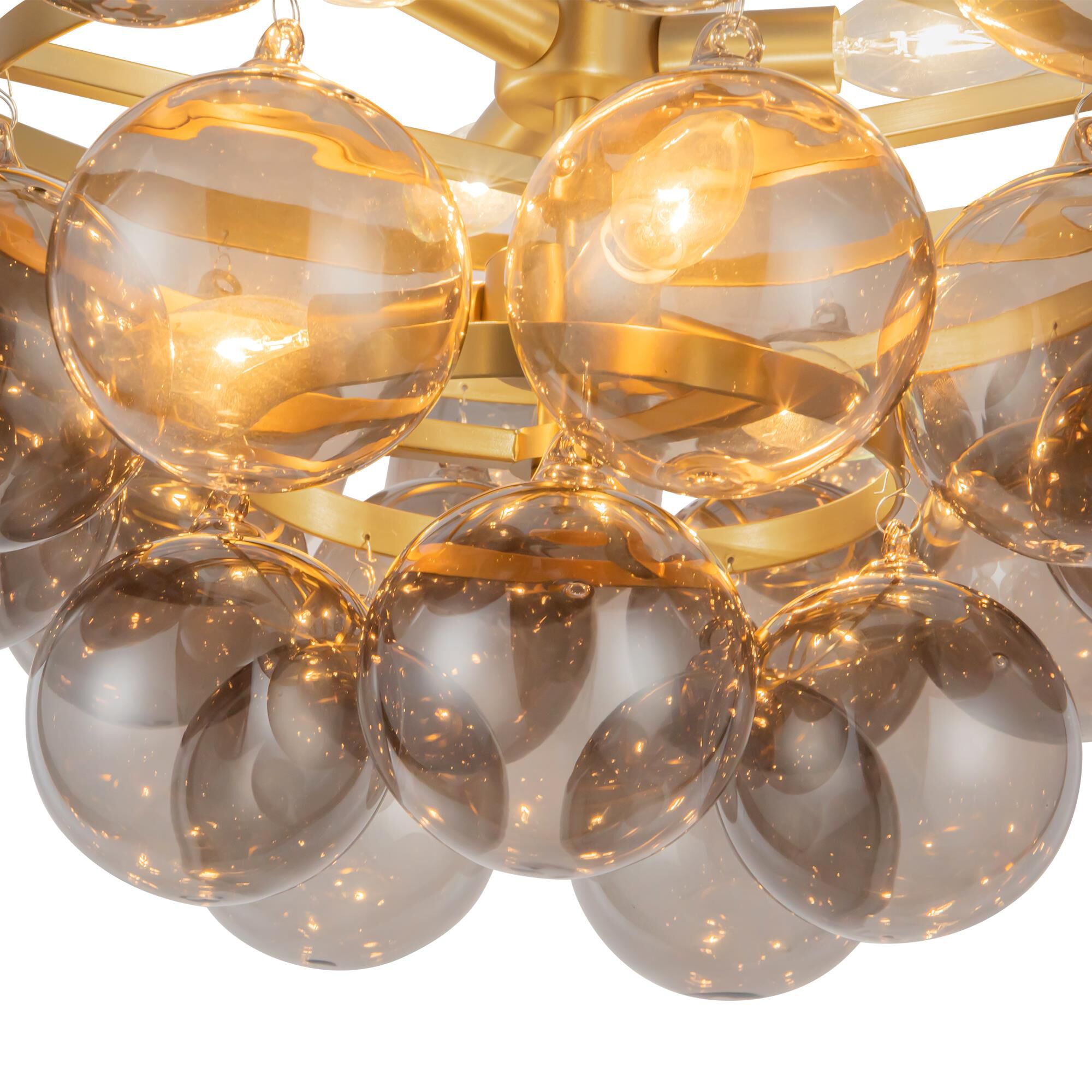 Shown in Brushed Gold finish and Smoked glass