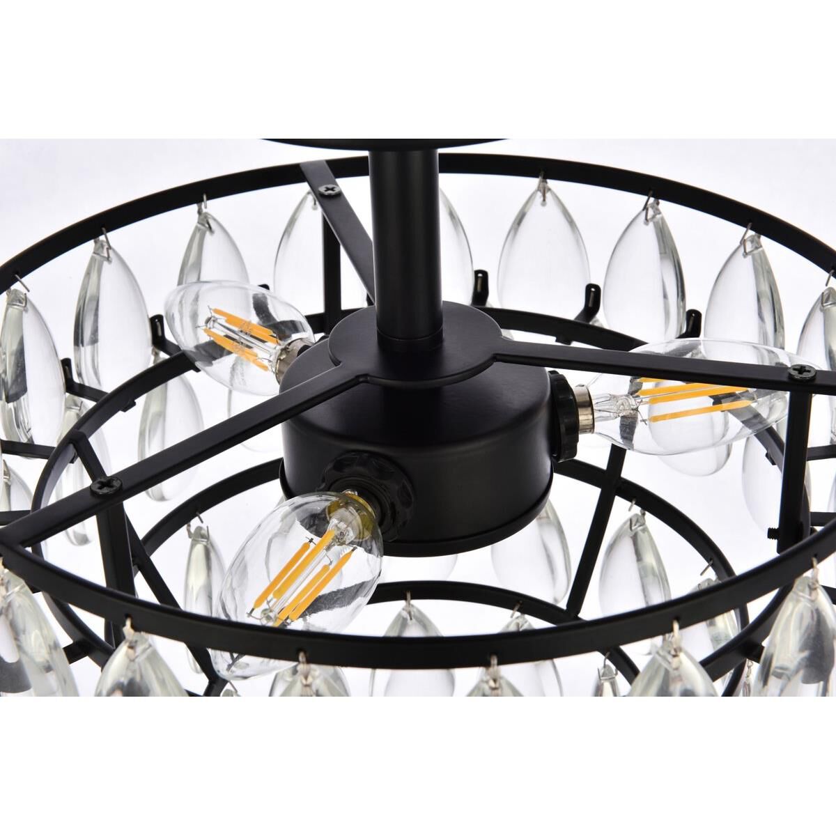 Mila 12 Inch 3 Light Flush Mount by Elegant Lighting