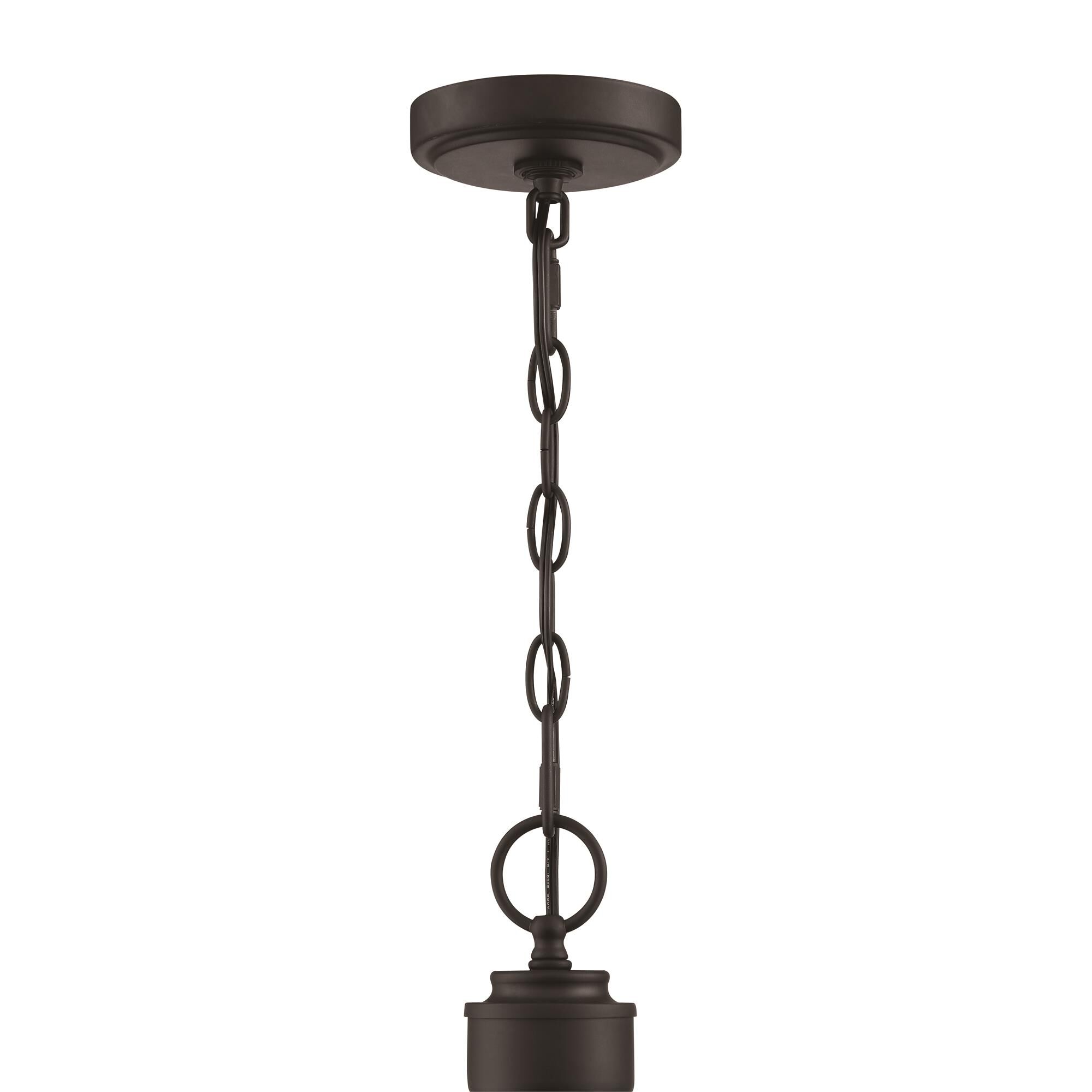 Shown in Flat Black finish and White Frosted glass and Glass shade