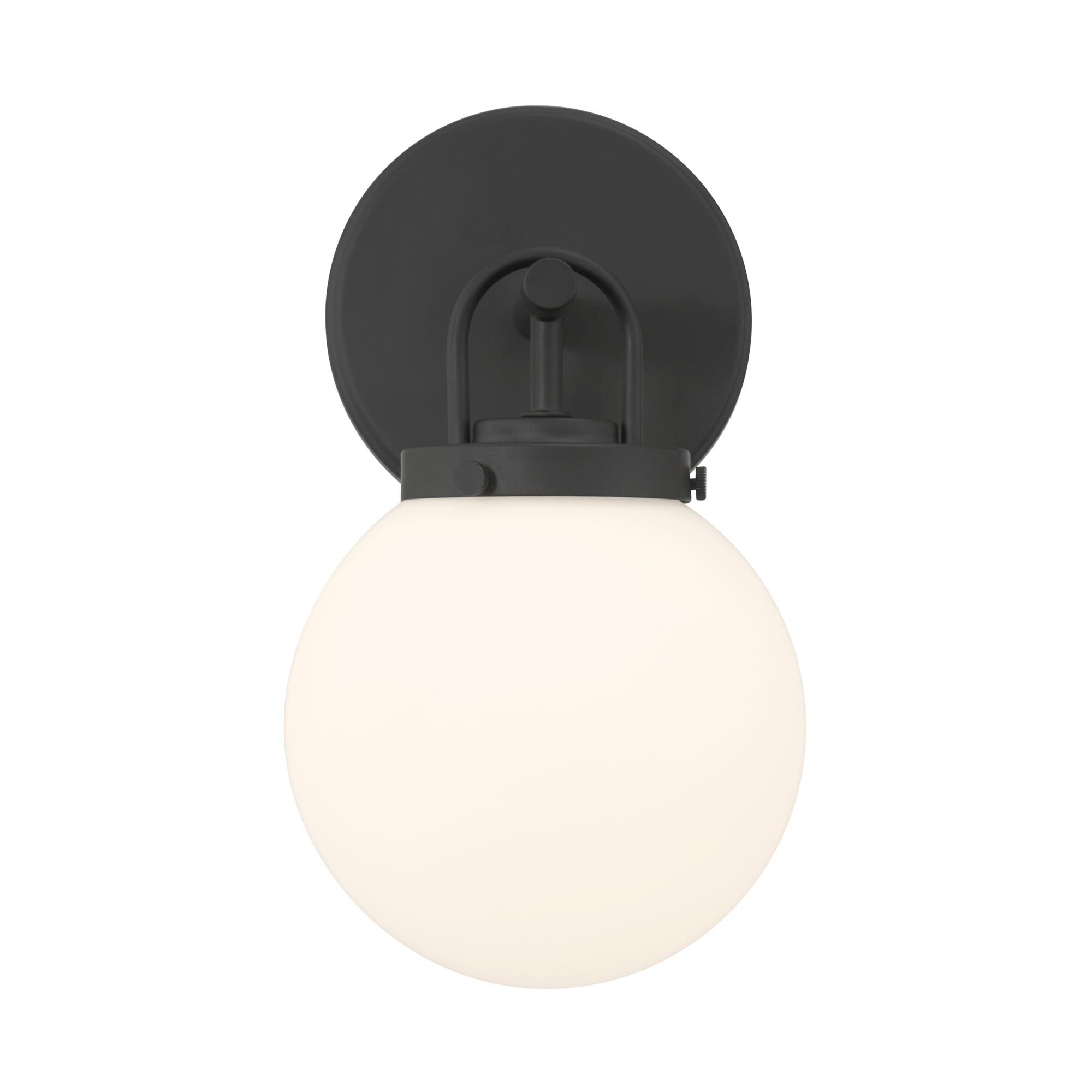 Shown in Dark Matte Black finish and Etched White glass