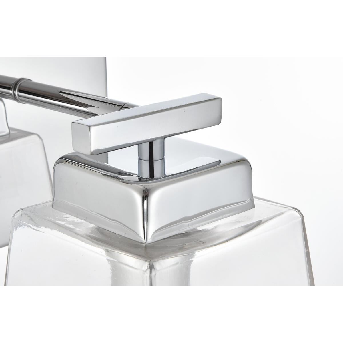 Shown in Chrome  finish and Clear glass