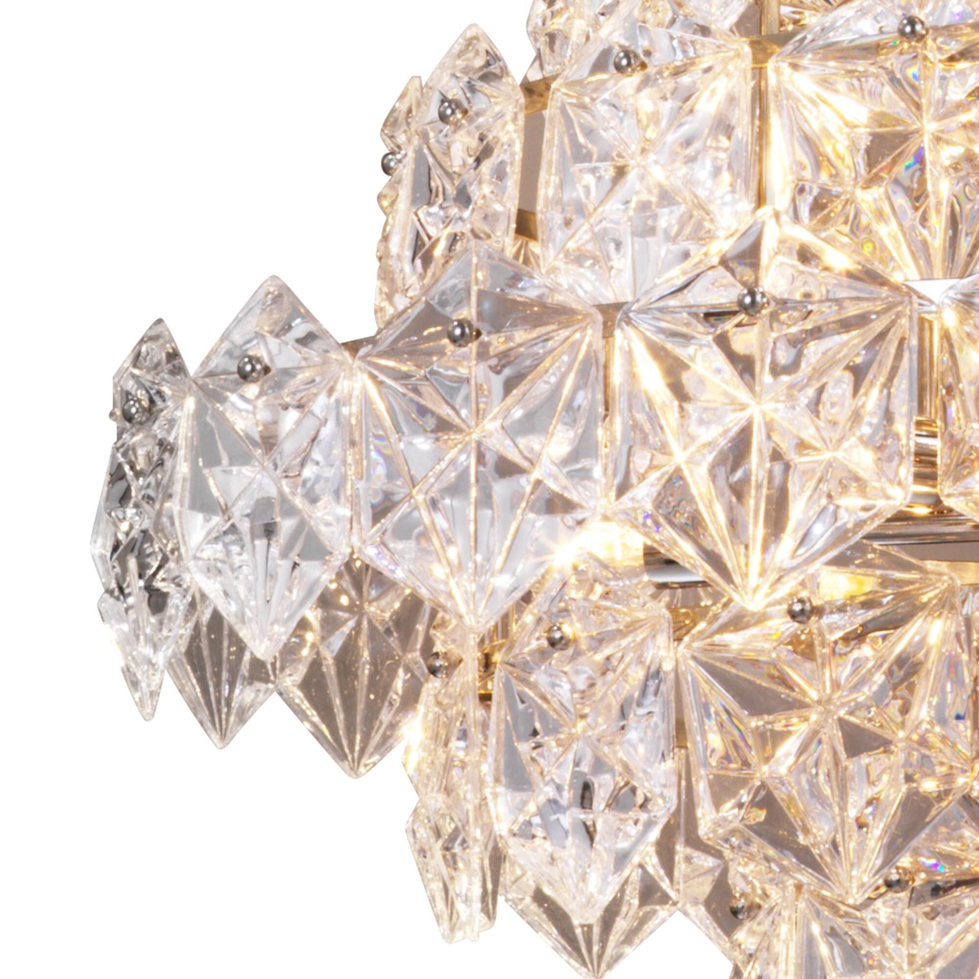 Shown in Nickel finish and Clear glass