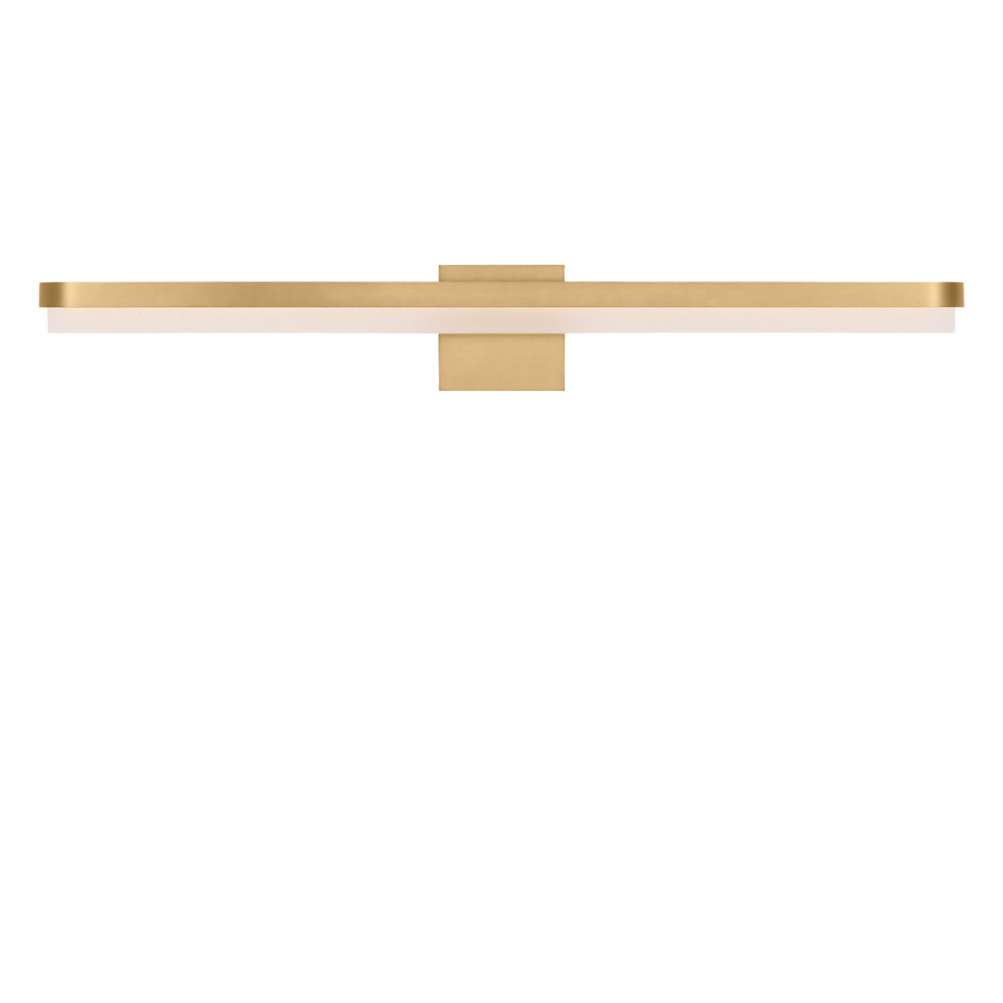 Shown in Burnished Brass finish and Matte Frosted Acrylic Panels shade