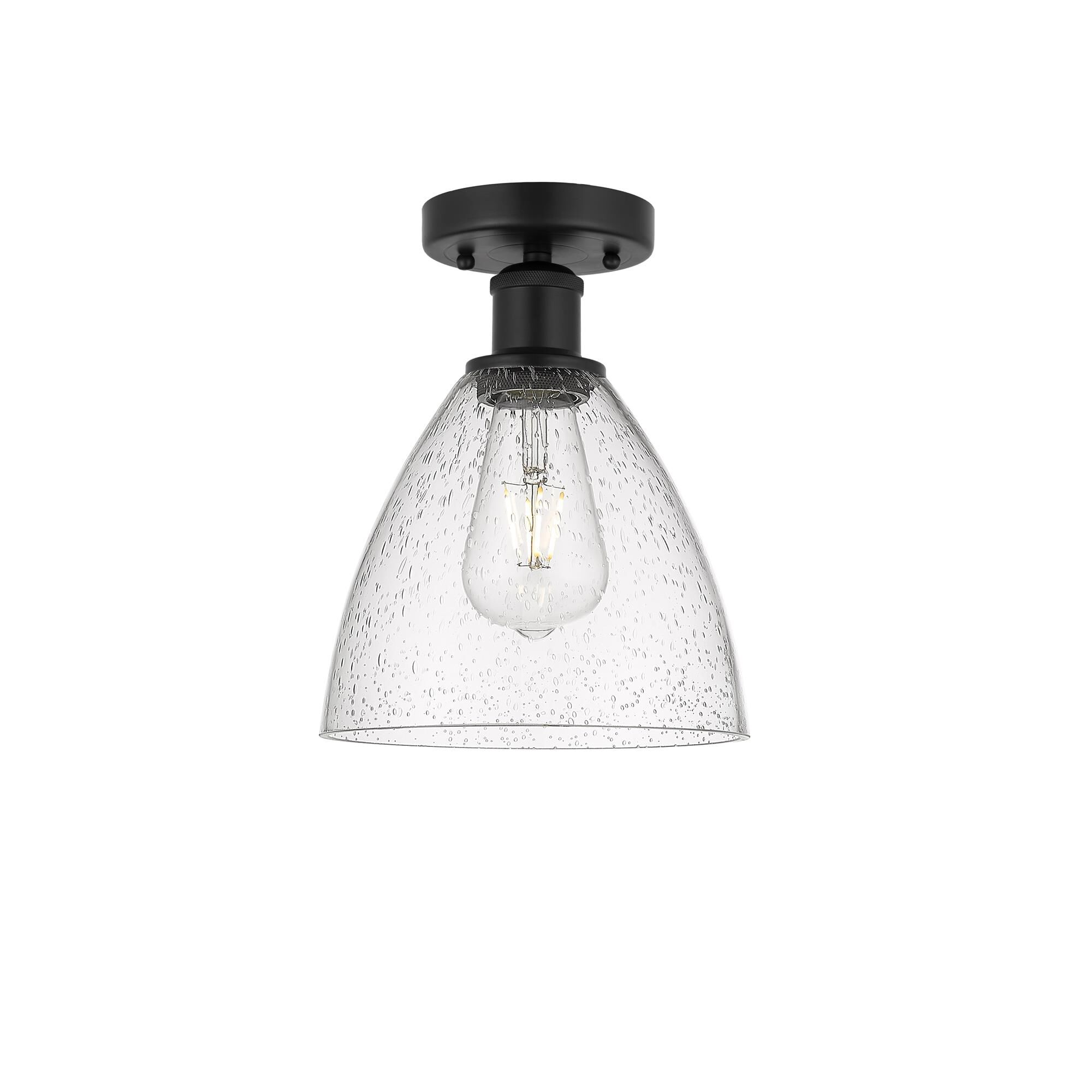 Bruno Marashlian Bristol Glass 7 Inch 1 Light Semi Flush Mount by Innovations Lighting