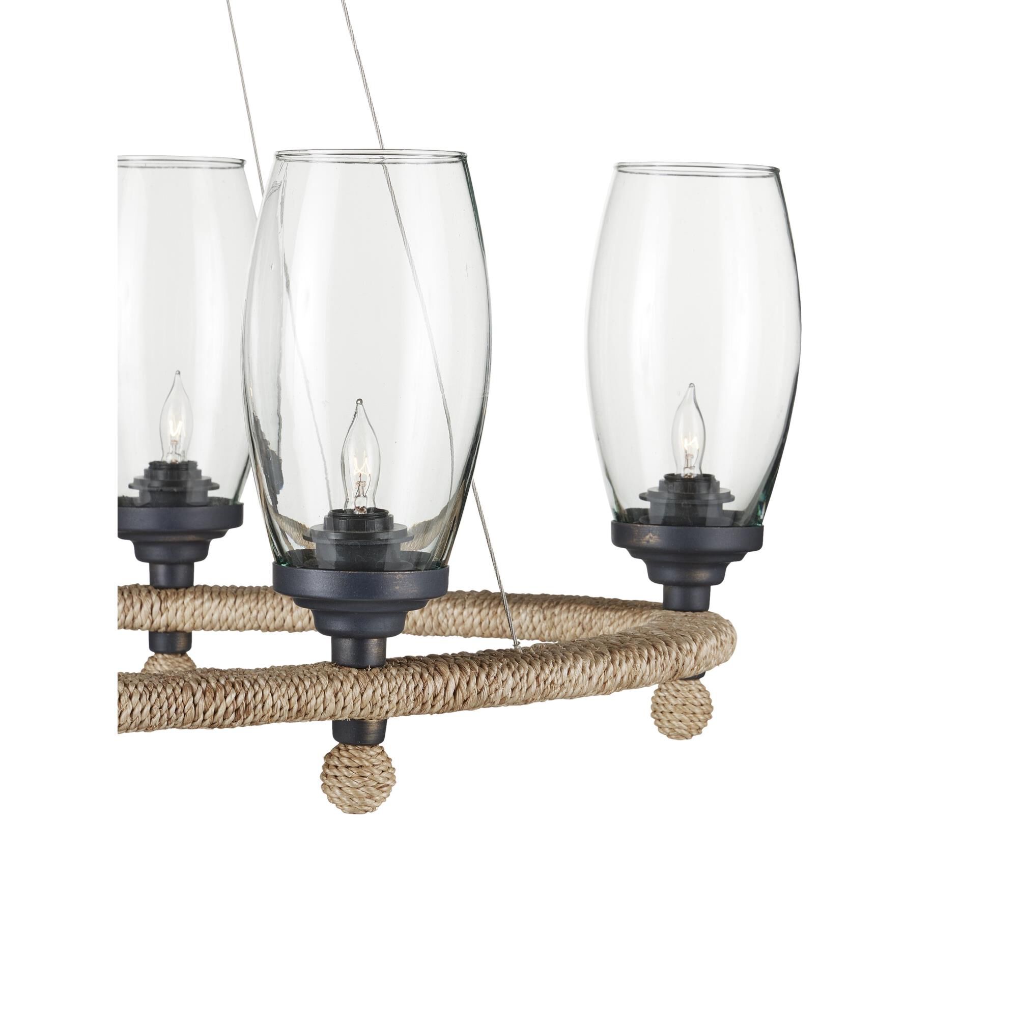 Hightider 36 Inch 6 Light Chandelier by Currey and Company