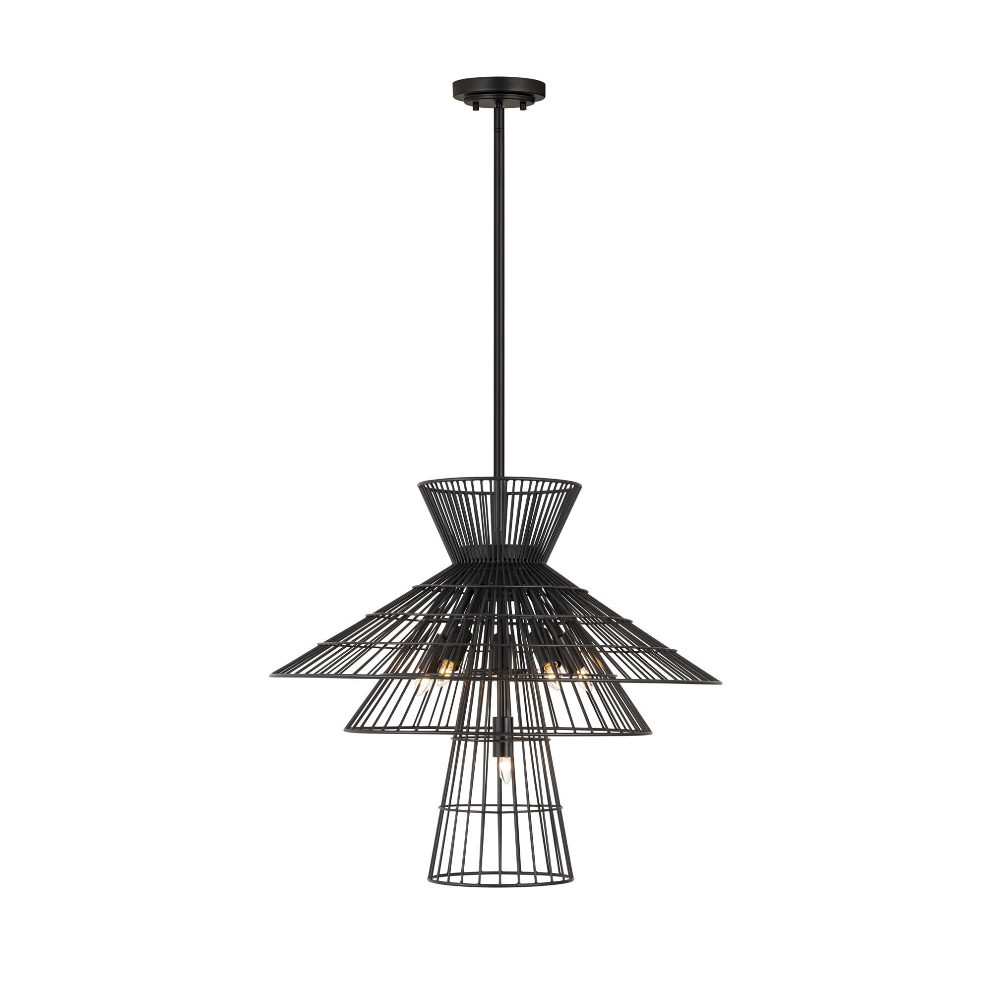 Shown in Matte Black finish and Iron glass and Iron shade