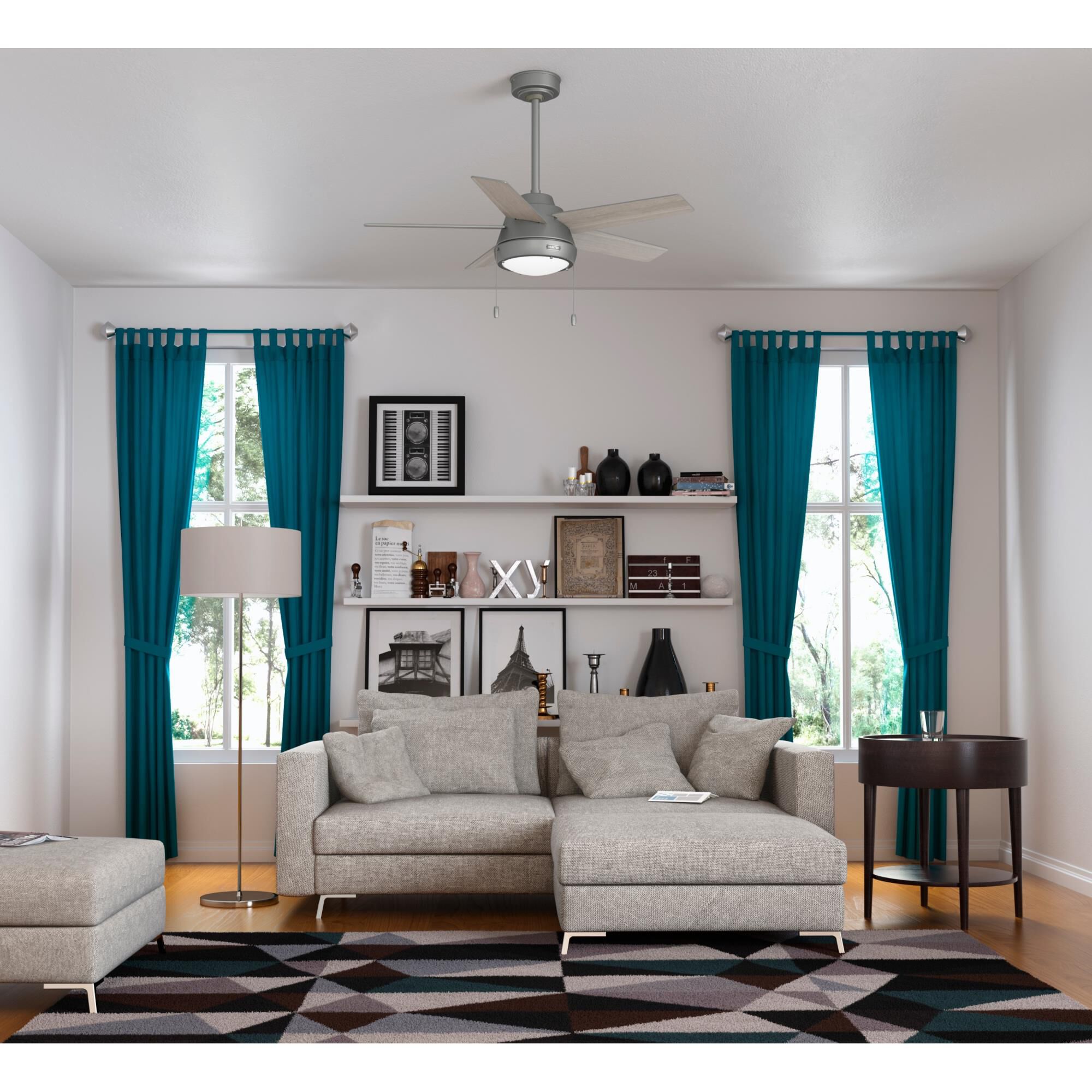 Burroughs 44 Inch Ceiling Fan with Light Kit by Hunter Fan