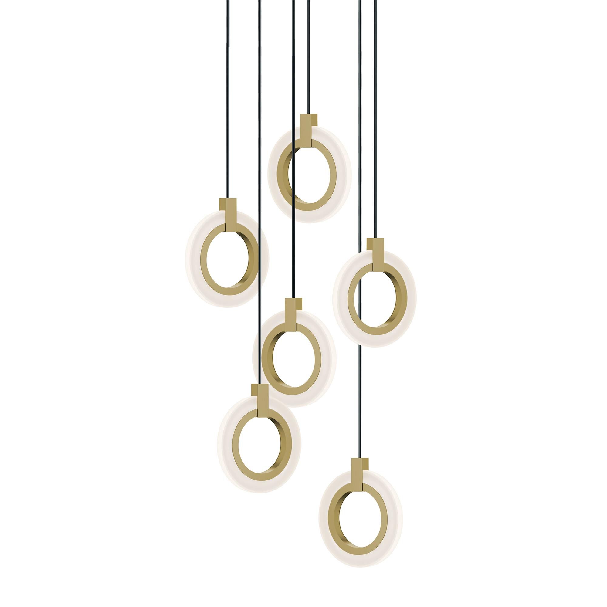 Shown in Light Antique Brass finish and Frosted glass