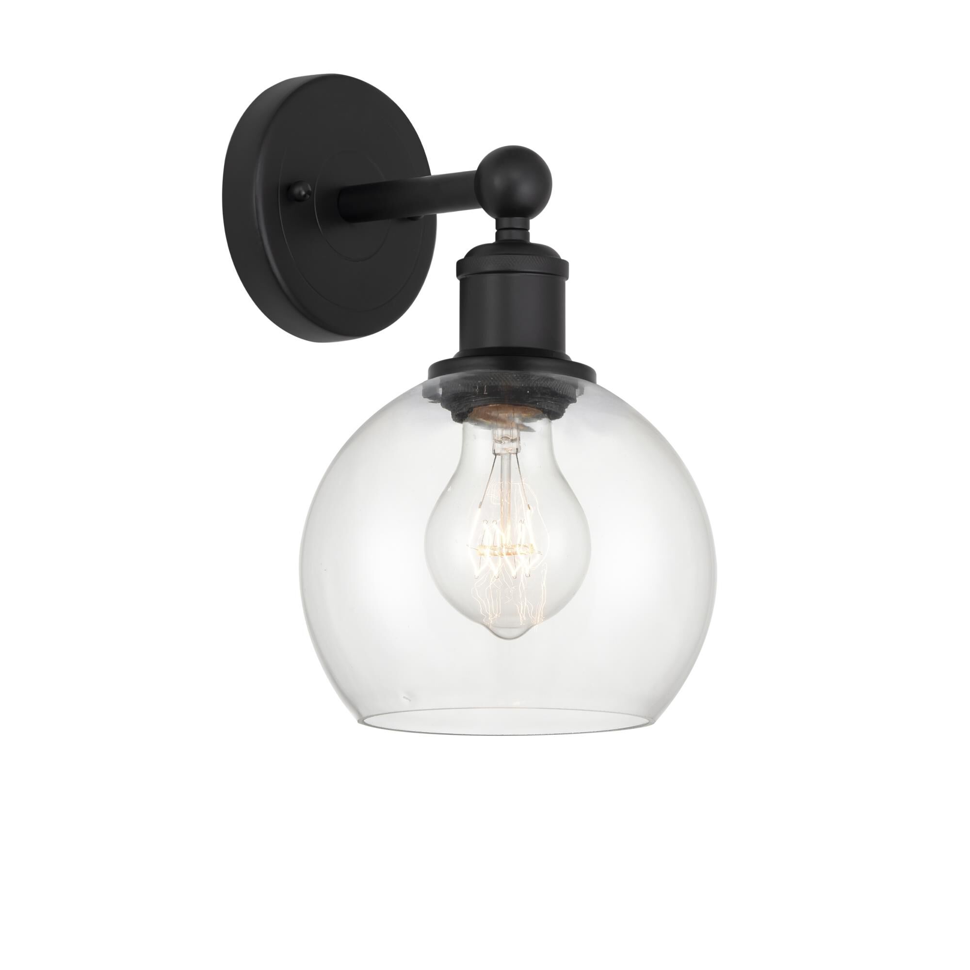 Shown in Matte Black, Clear finish and Clear glass and Clear Glass shade