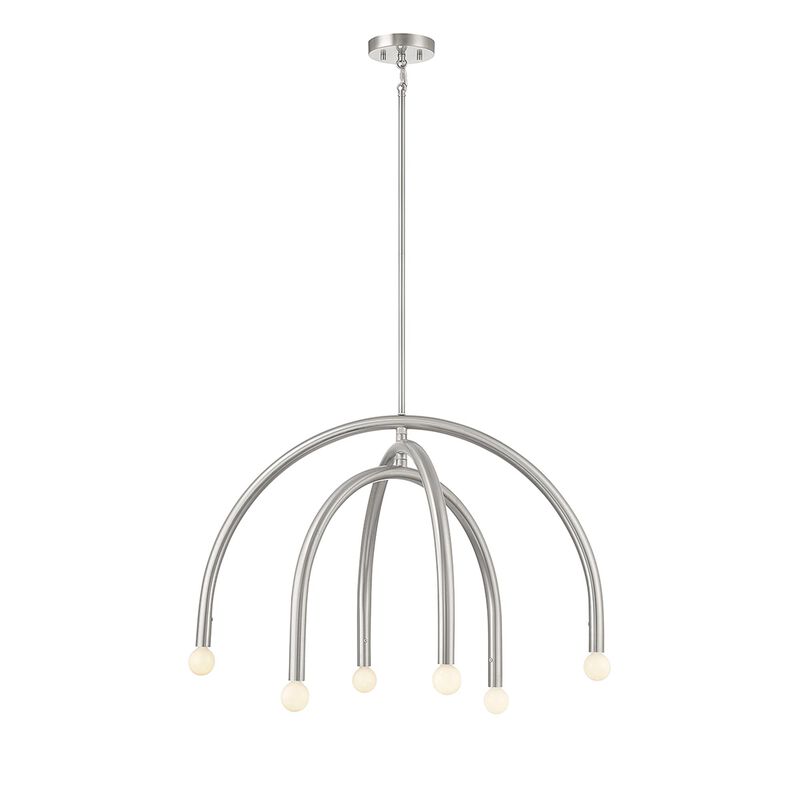 30 Inch 6 Light Chandelier by Meridian Lighting