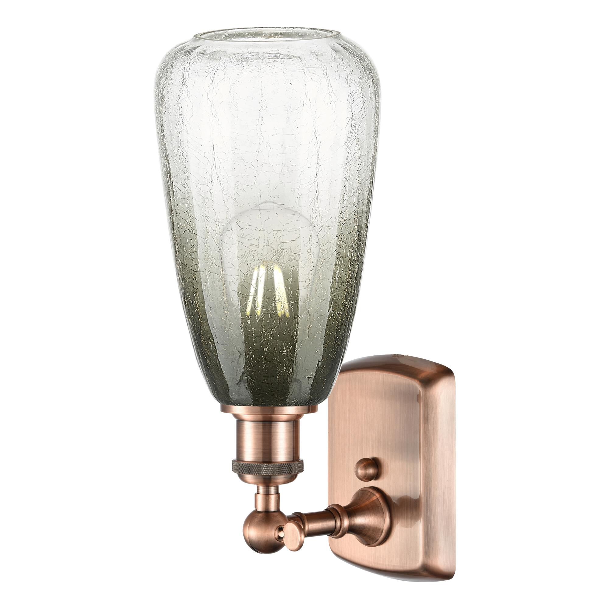 Shown in Antique Copper finish and Slate glass