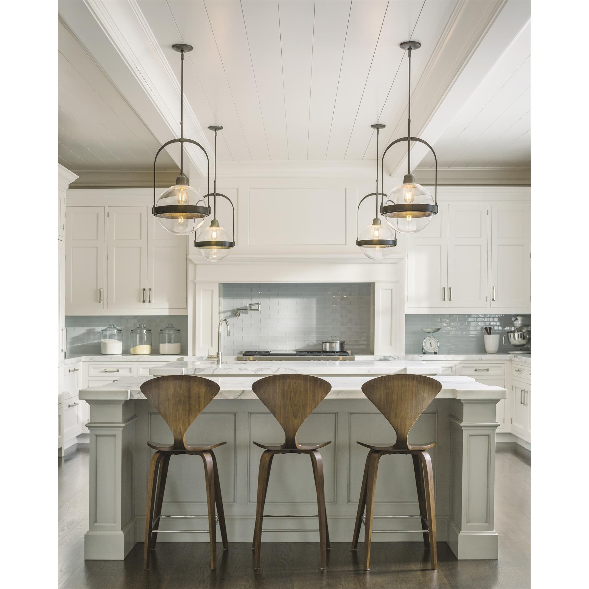 Shown in Dark Smoke finish and Clear glass