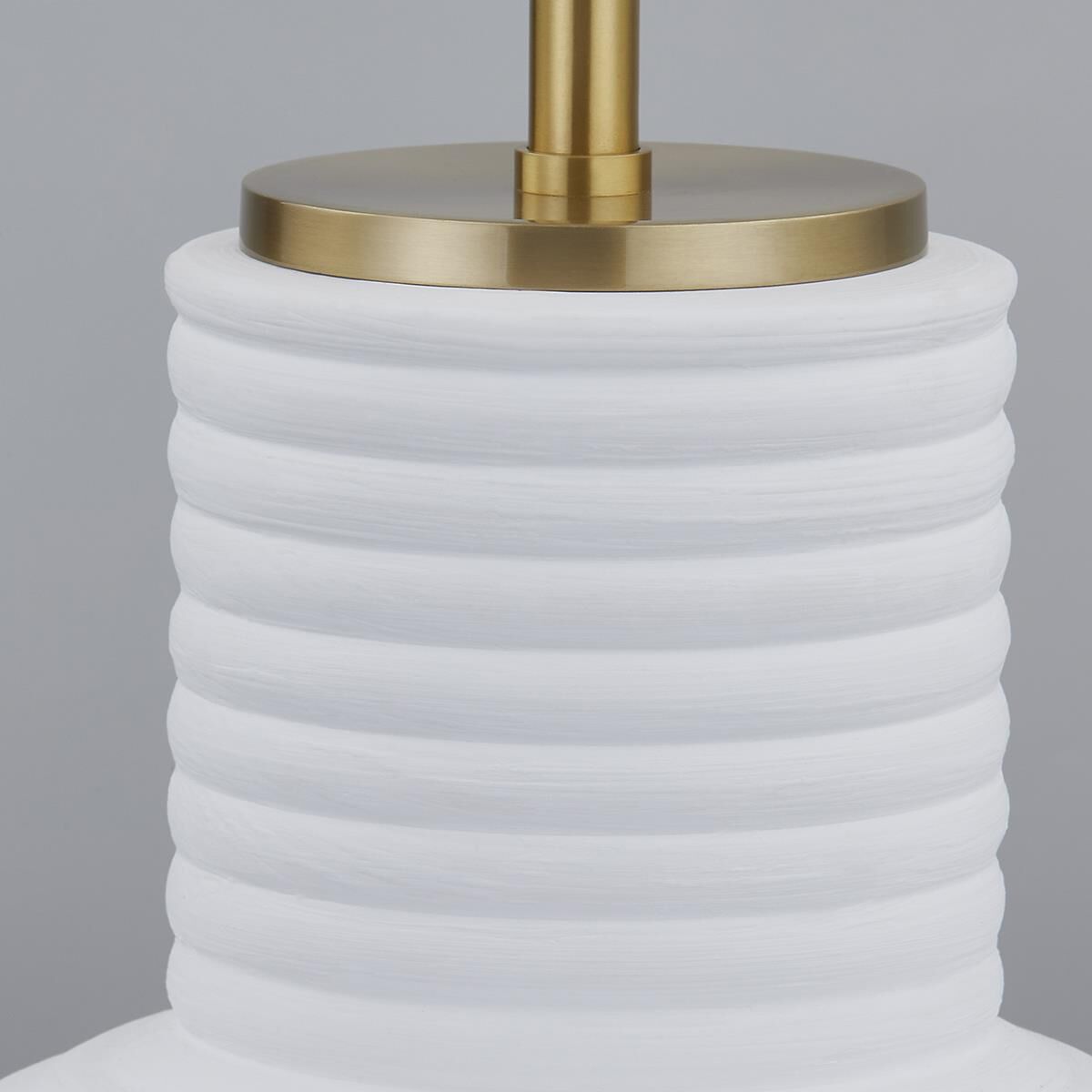 Shown in Aged Brass finish and Ceramic glass