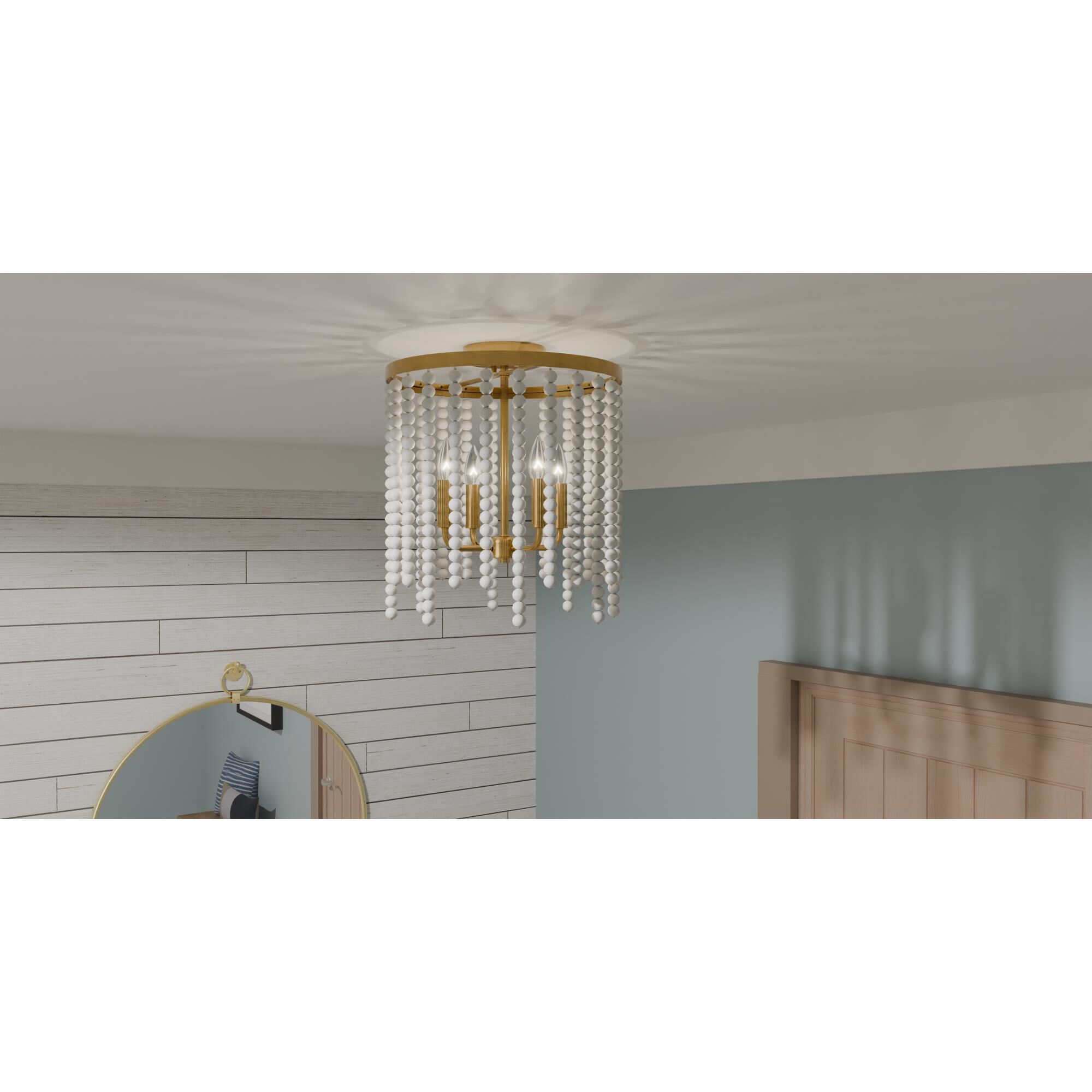 Apelle 15.25 Inch 4 Light Semi Flush Mount by Quoizel