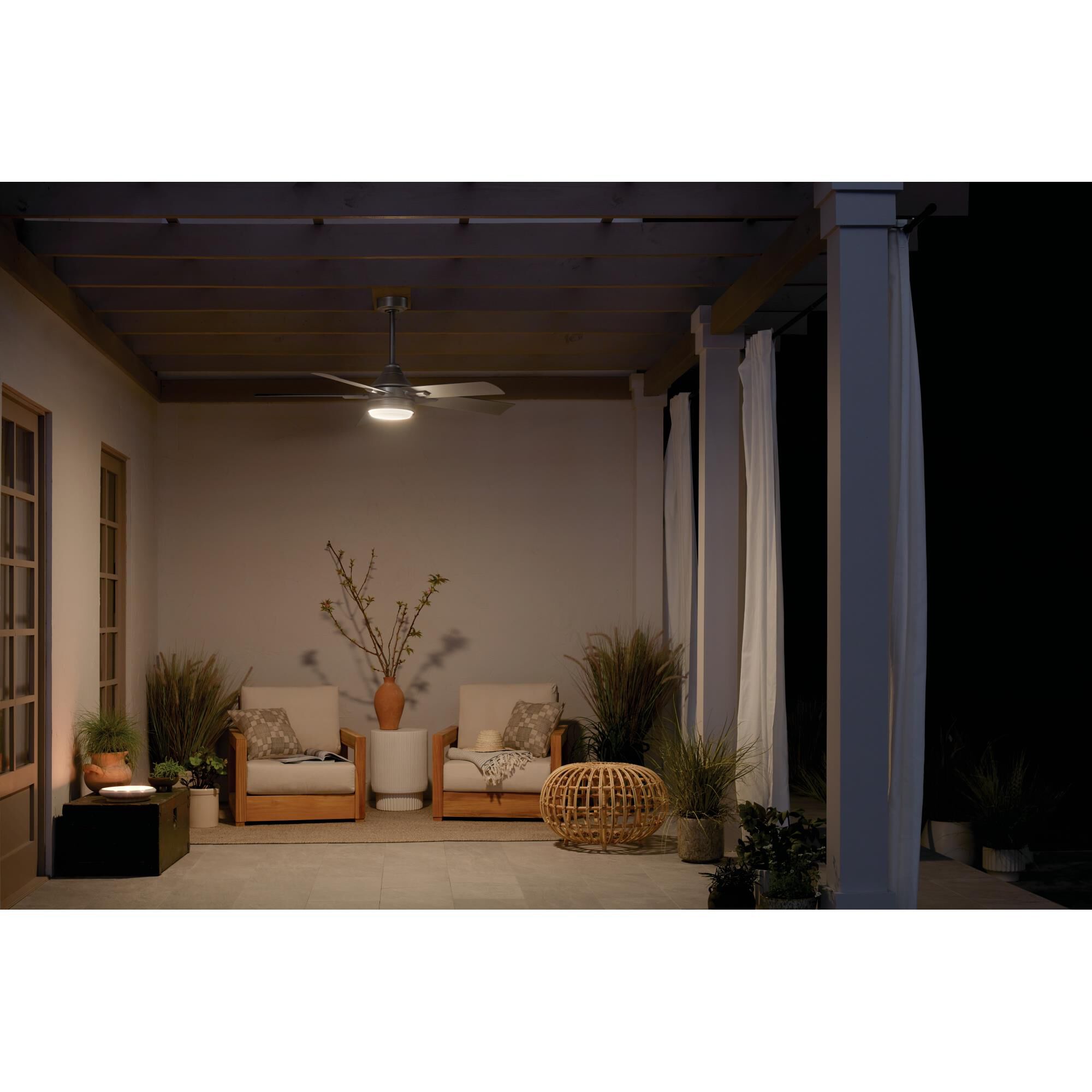 Shown in Brushed Nickel finish and Frosted glass