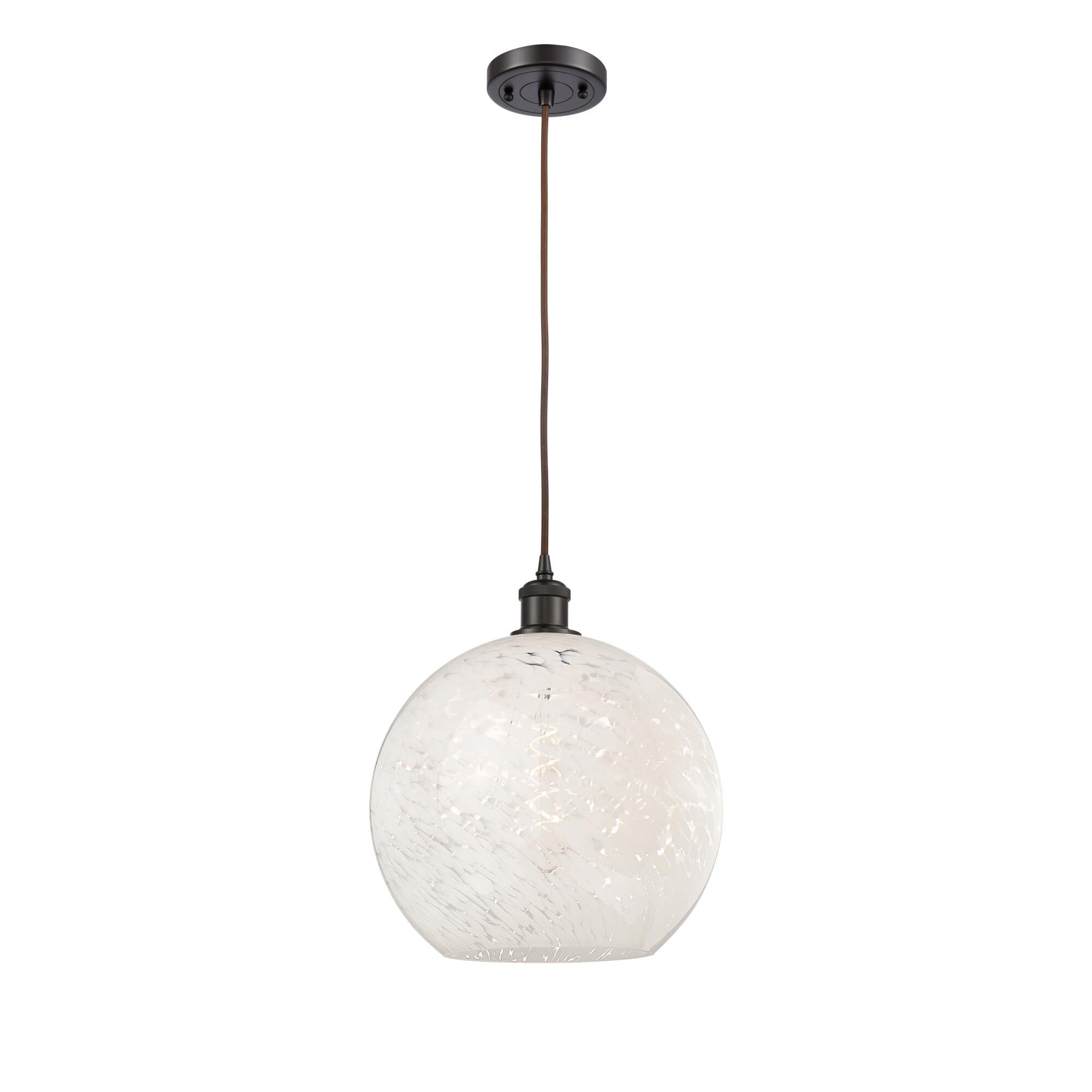 Bruno Marashlian White Mouchette 12 Inch Mini Pendant by Innovations Lighting