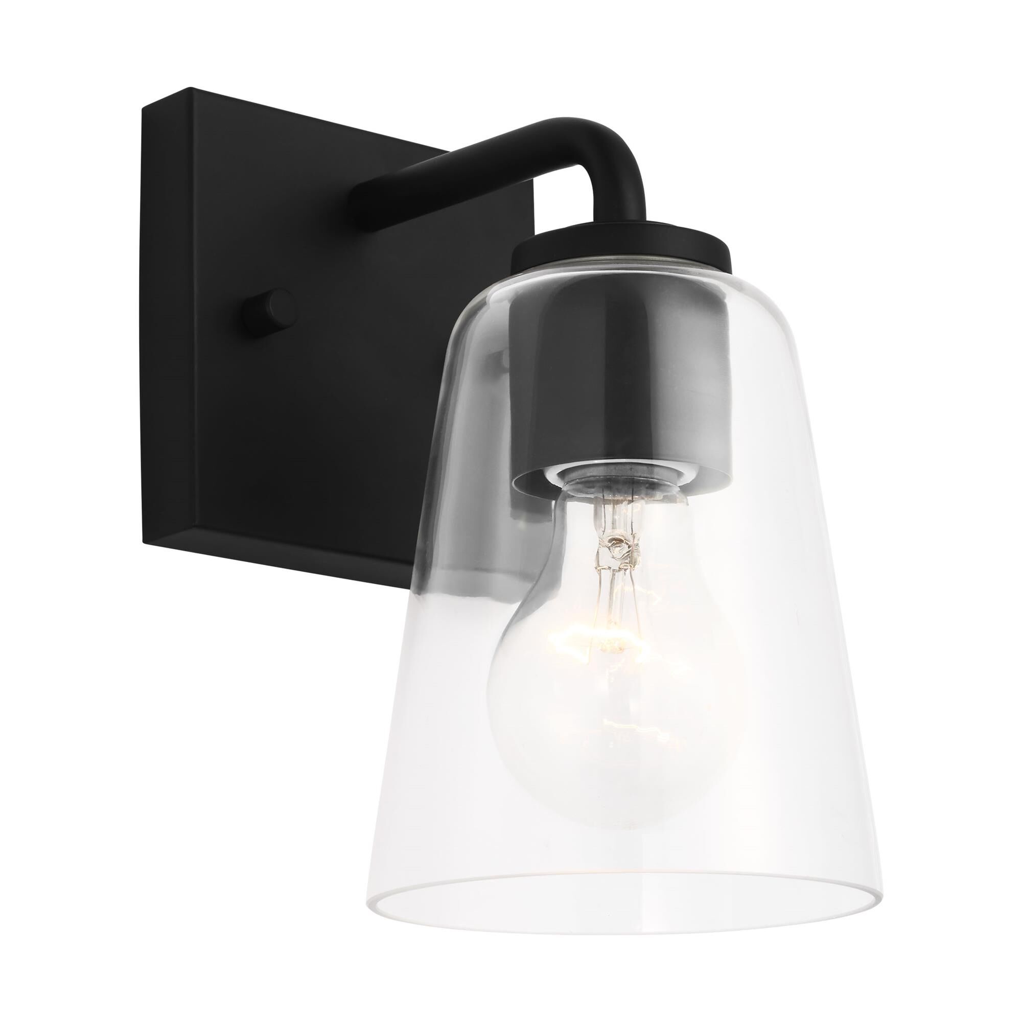 Shown in Midnight Black finish and Clear glass