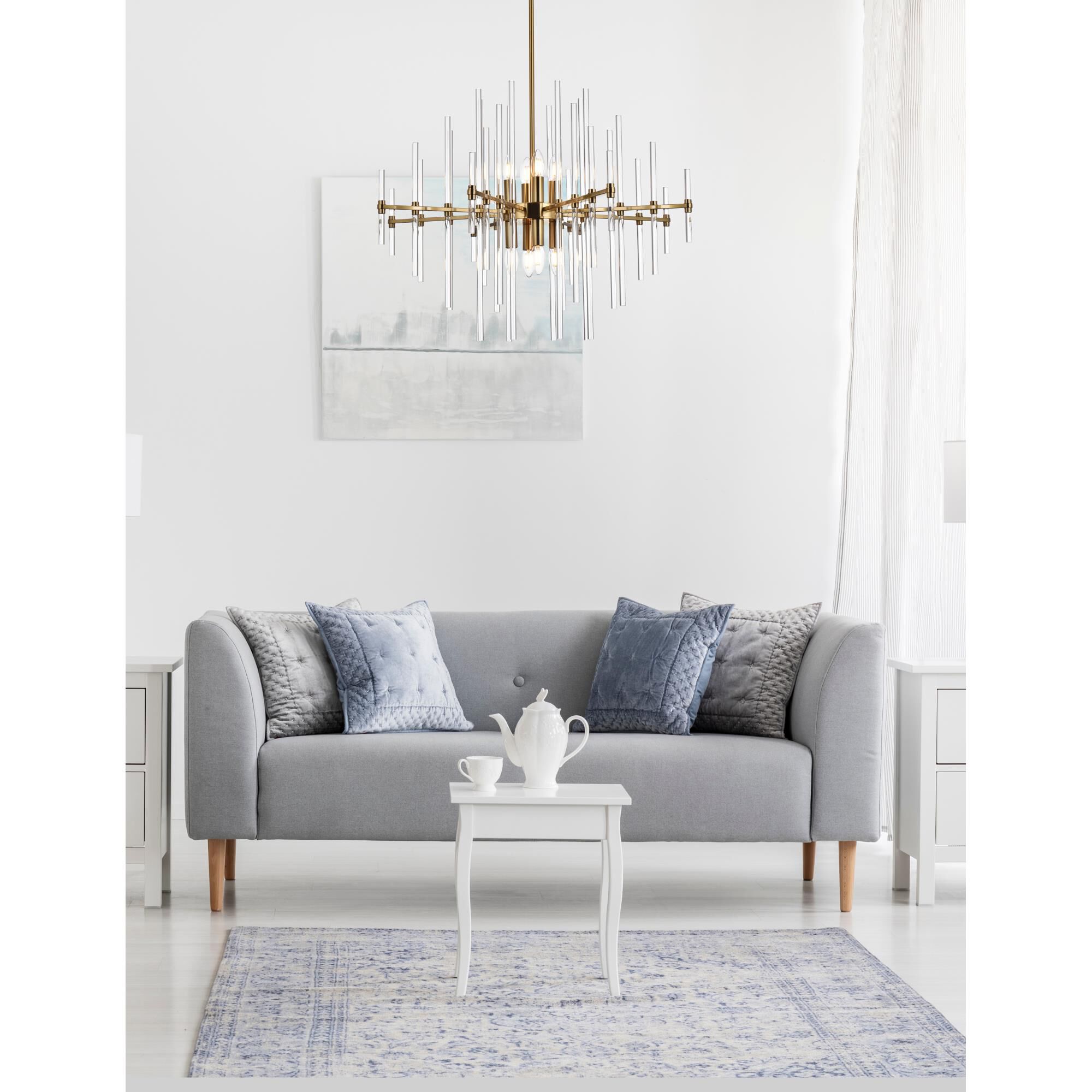 Sienna 27 Inch 8 Light Chandelier by Elegant Lighting