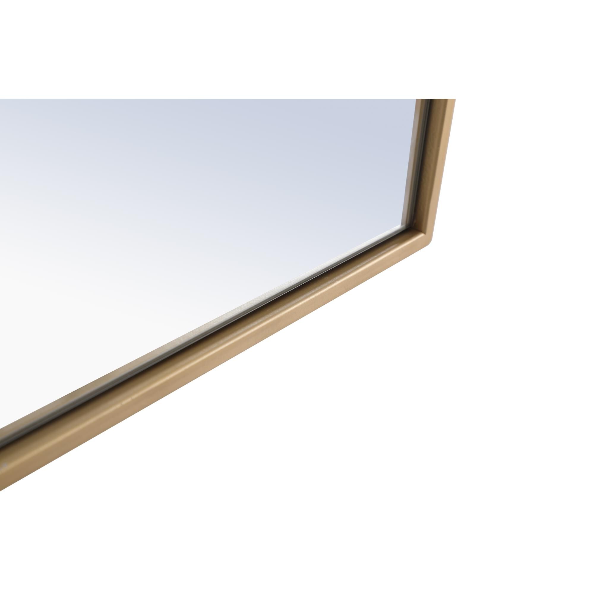 Shown in Brass finish and Clear Mirror Beveled glass