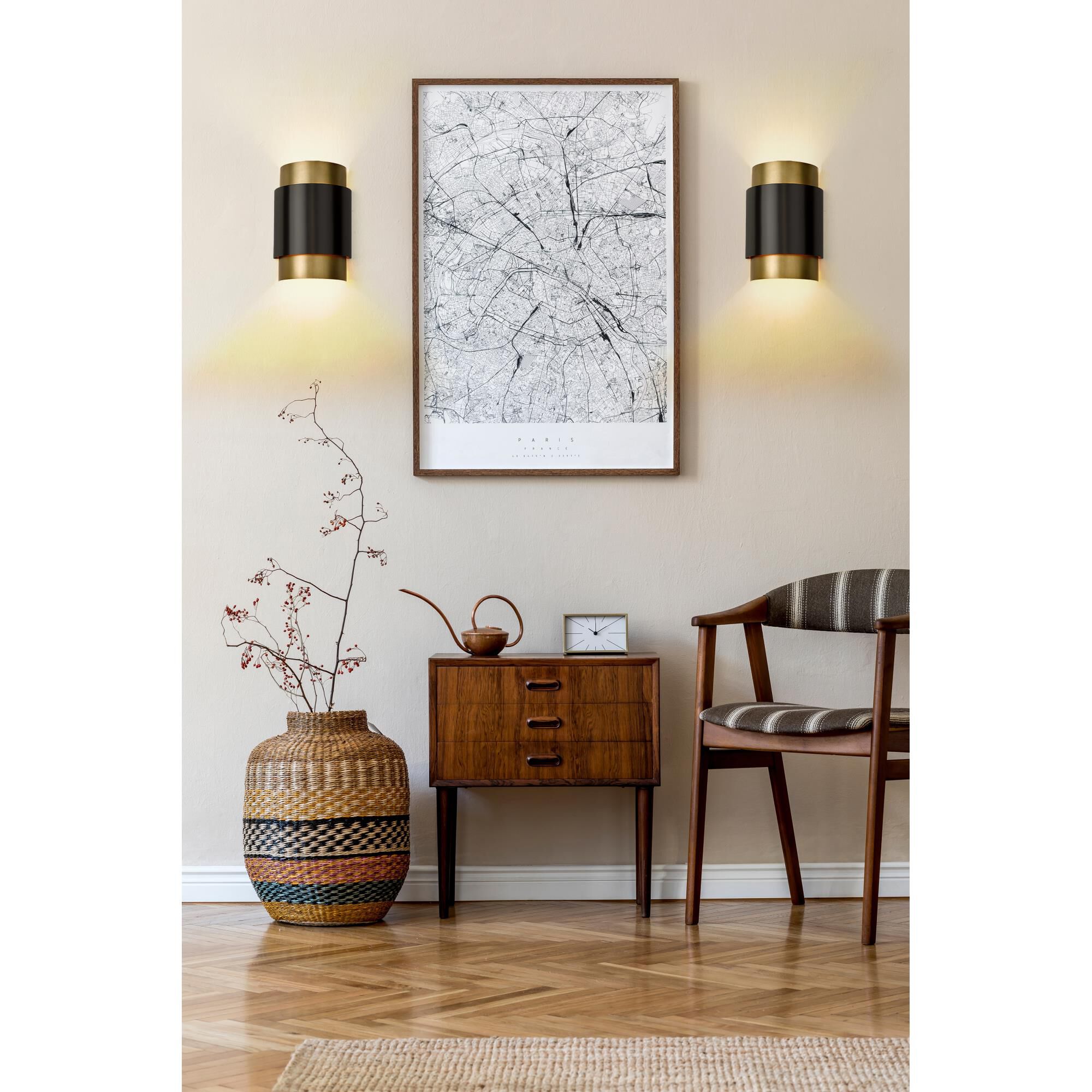 Shown in Bronze and Rubbed Brass finish and Steel shade