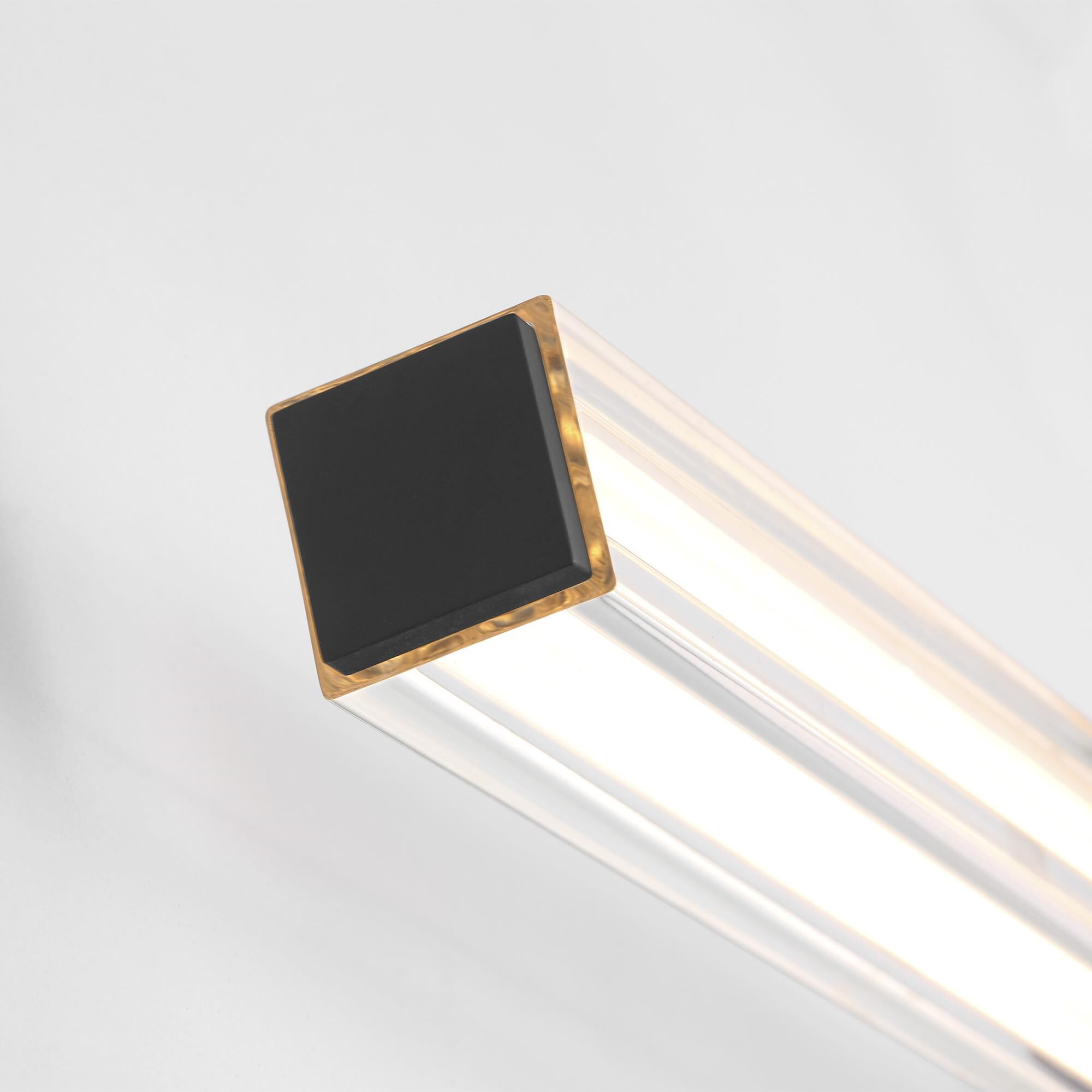 Shown in Nightshade Black finish and Clear Acrylic glass