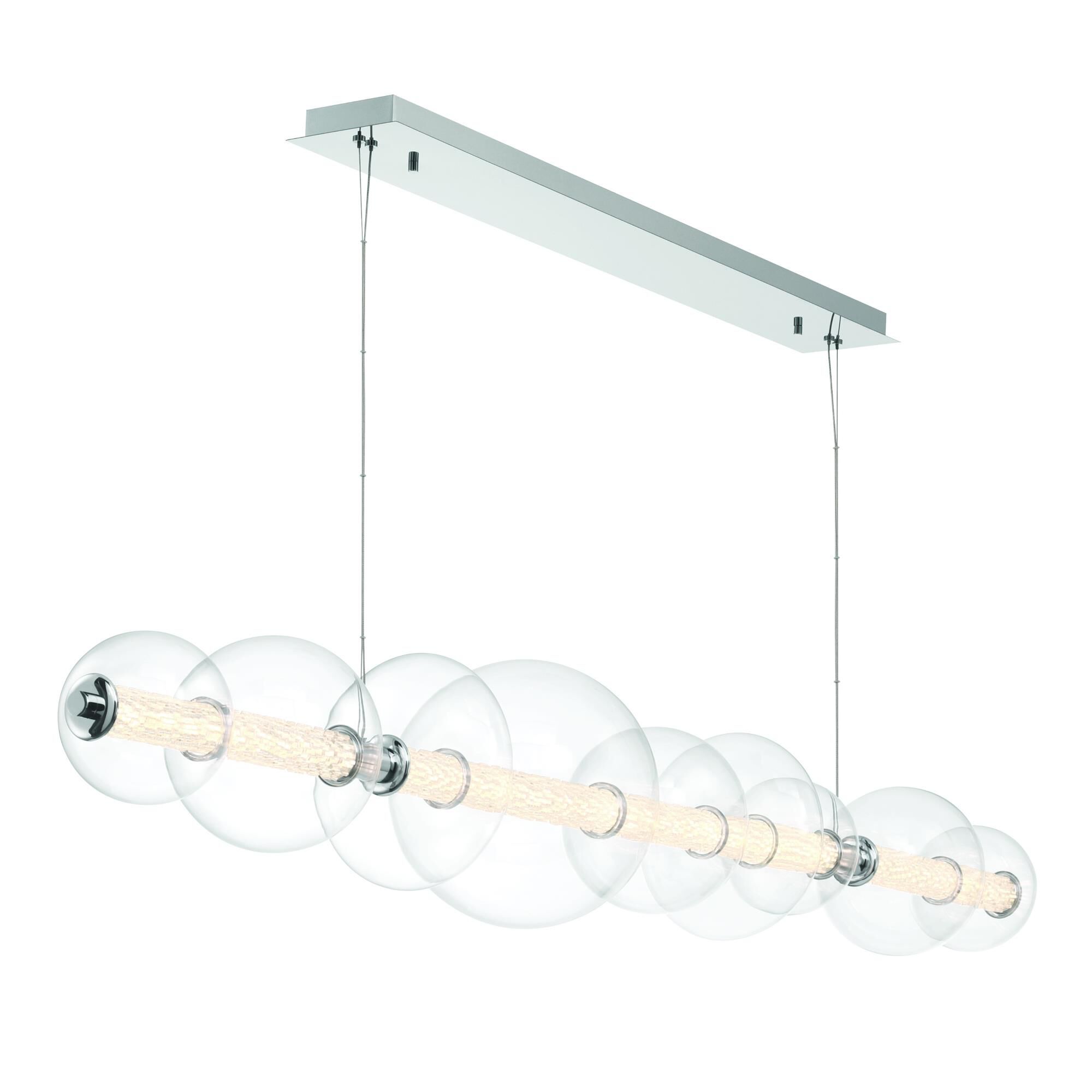 Shown in Chrome finish and Clear  glass
