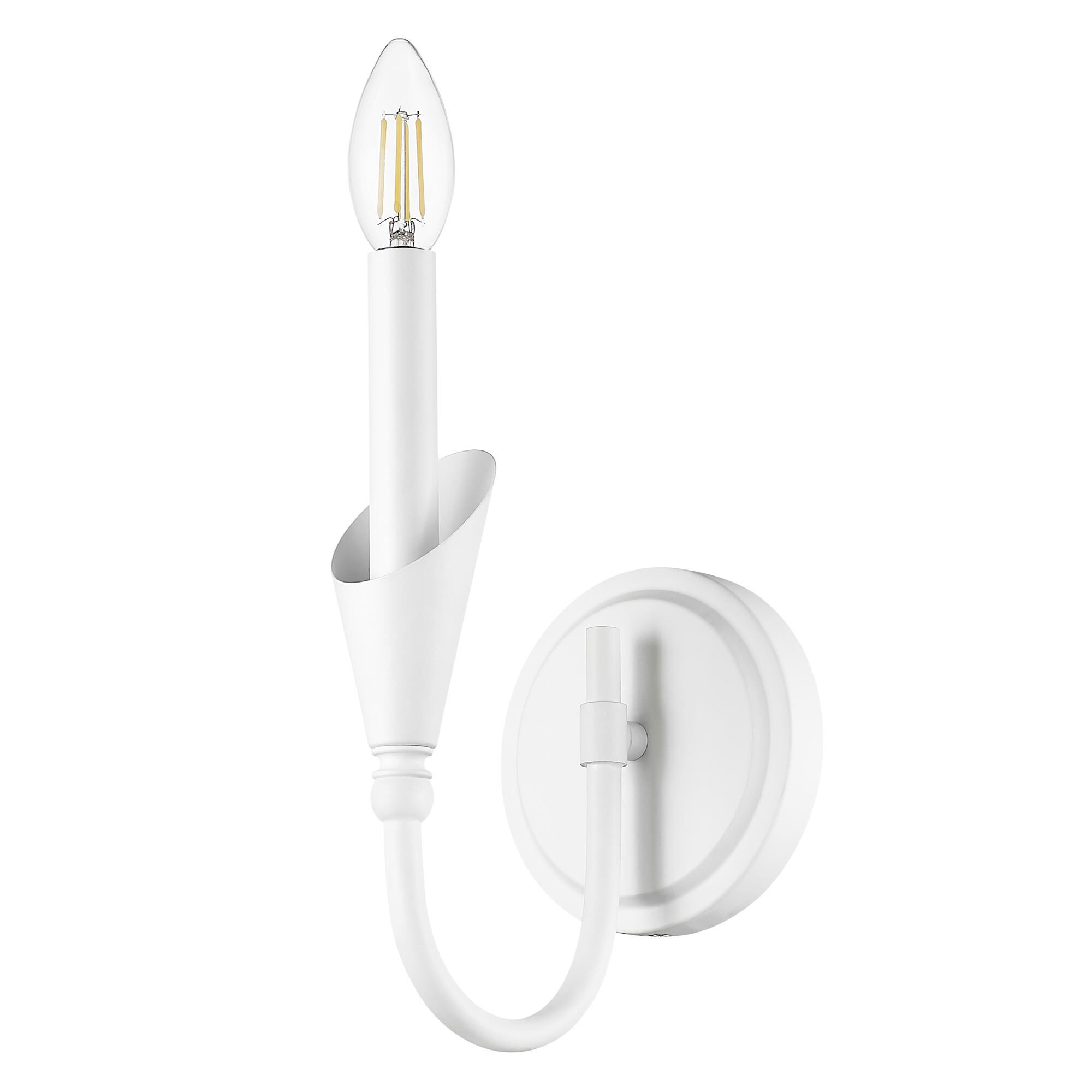 Shown in Textured White finish and White glass and White shade